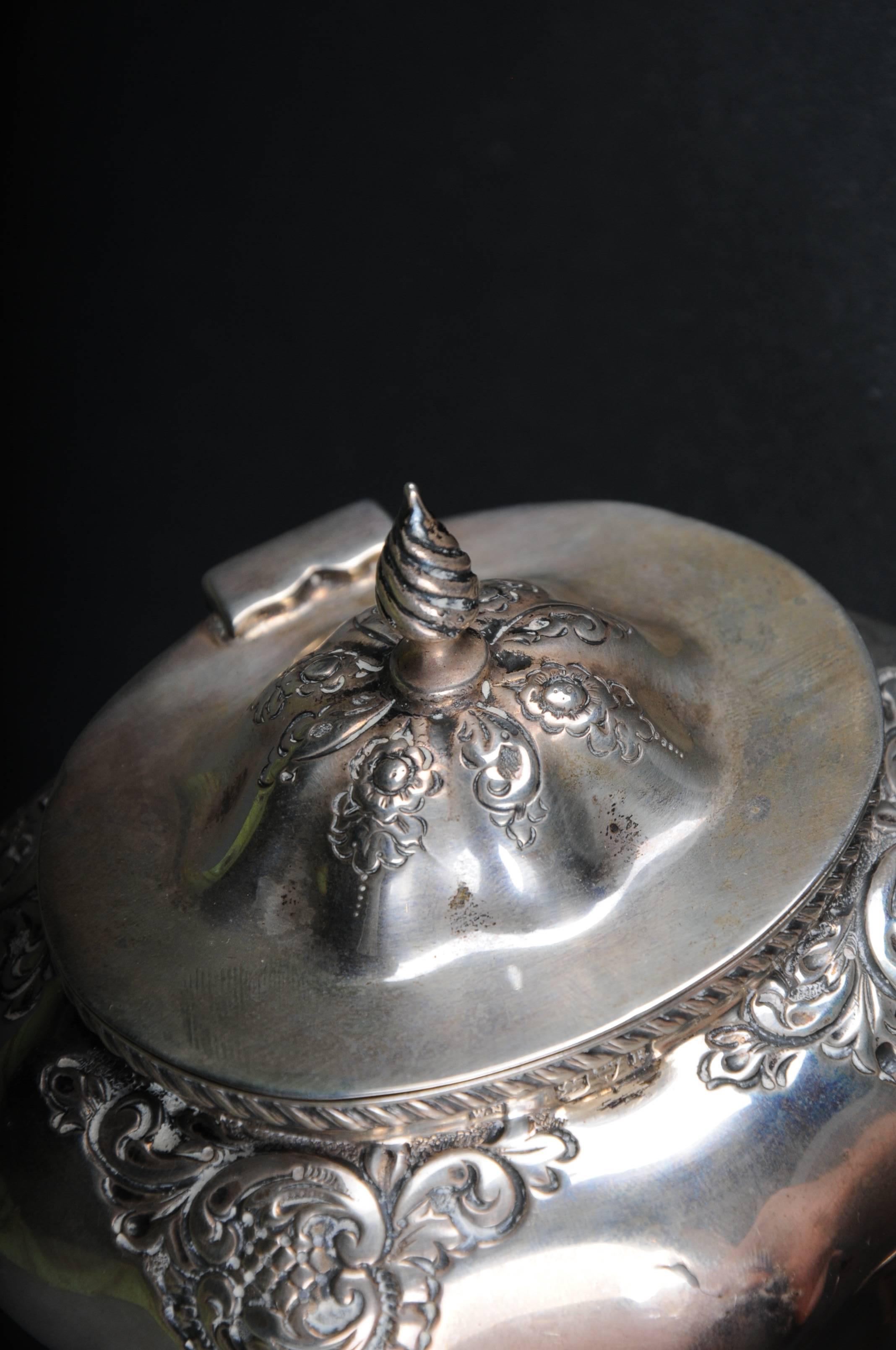 Antique Sterling Silver England Sugar bowls Box 925 chester William Neale For Sale 1
