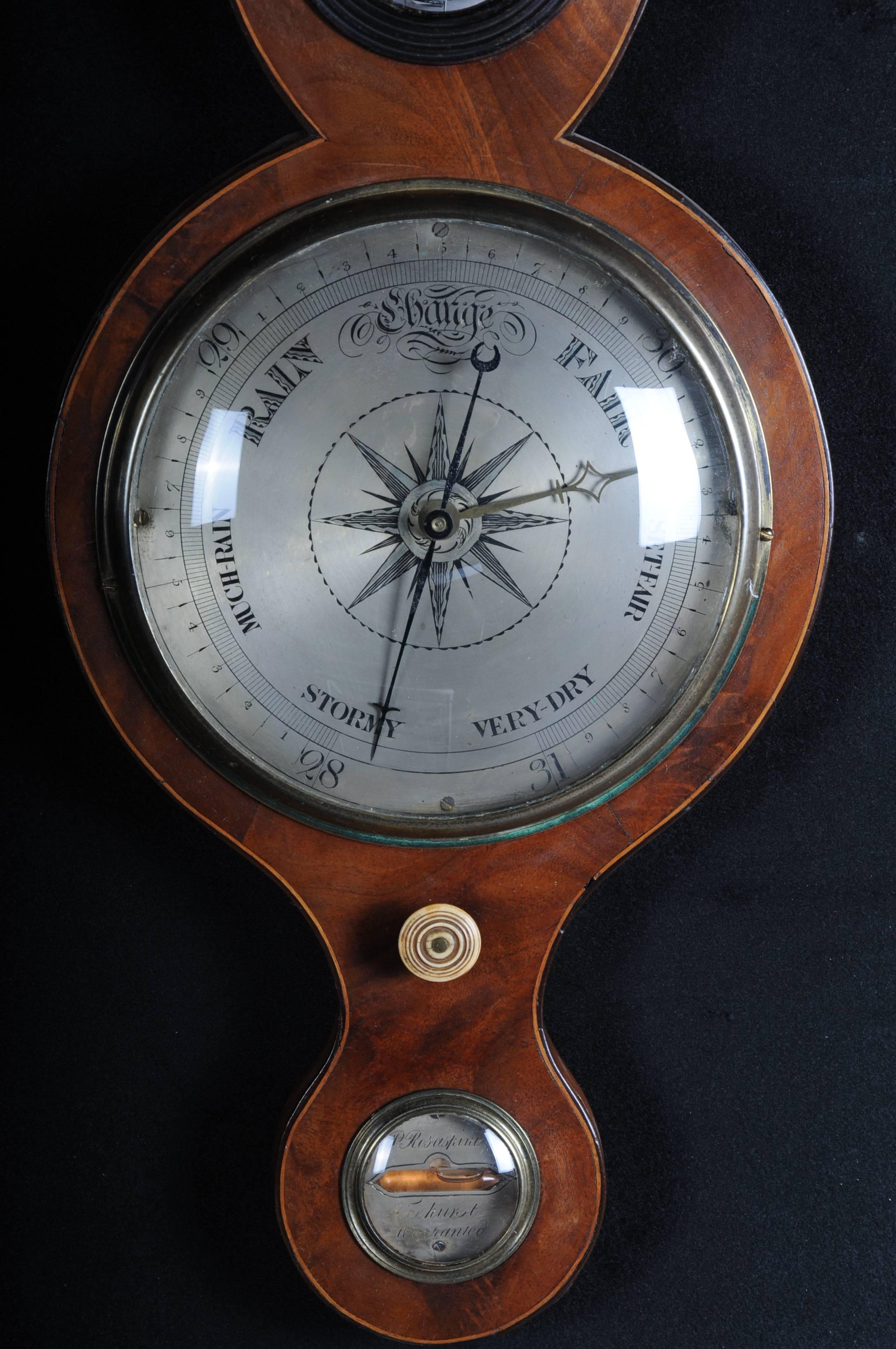 English Decorative Fancy Victorian Barometer, 19th Century For Sale
