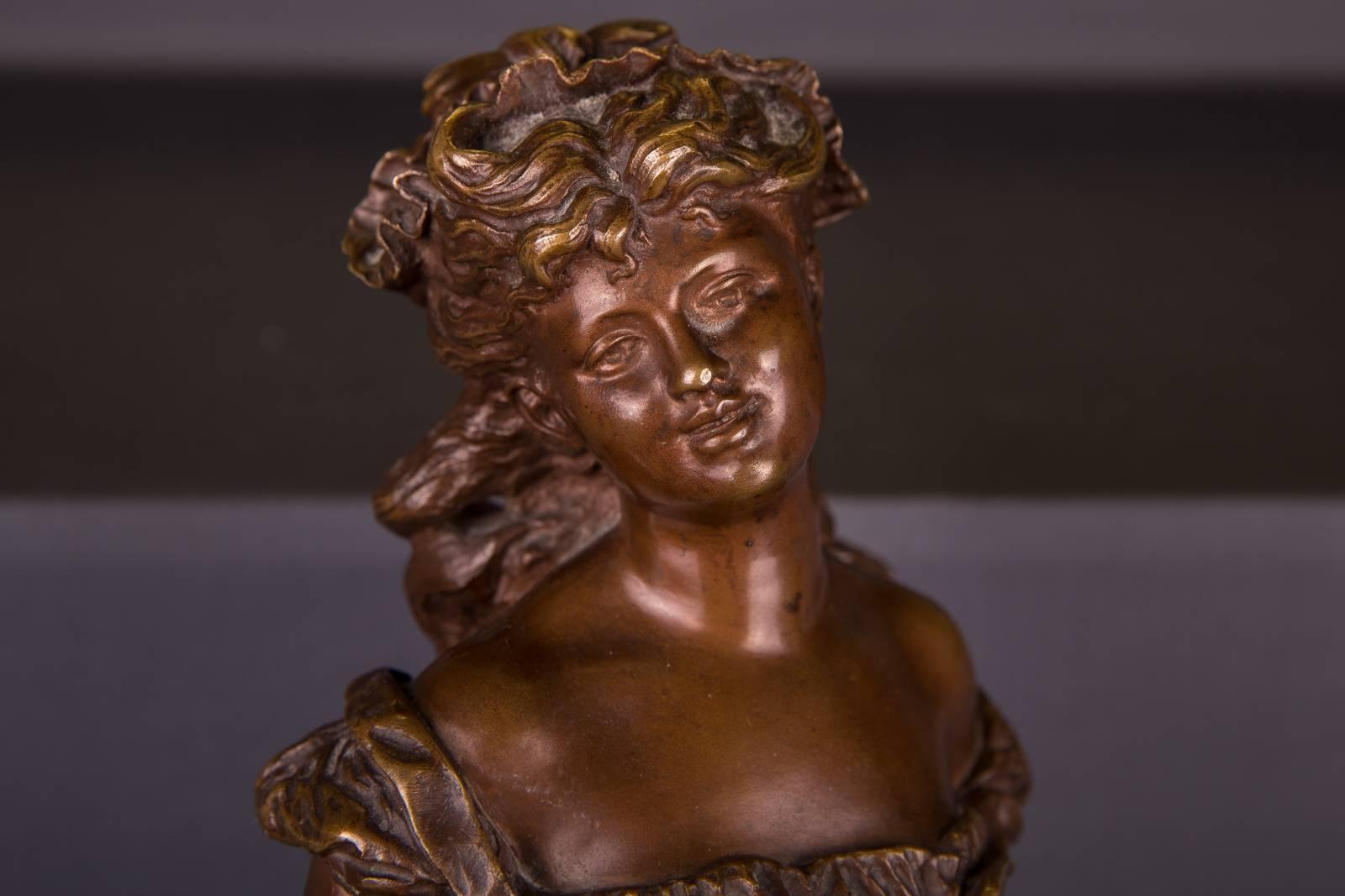 Bronzeskulptur aus dem 19. Jahrhundert von Mathurin Moreau, Automne, Herbst im Angebot 2