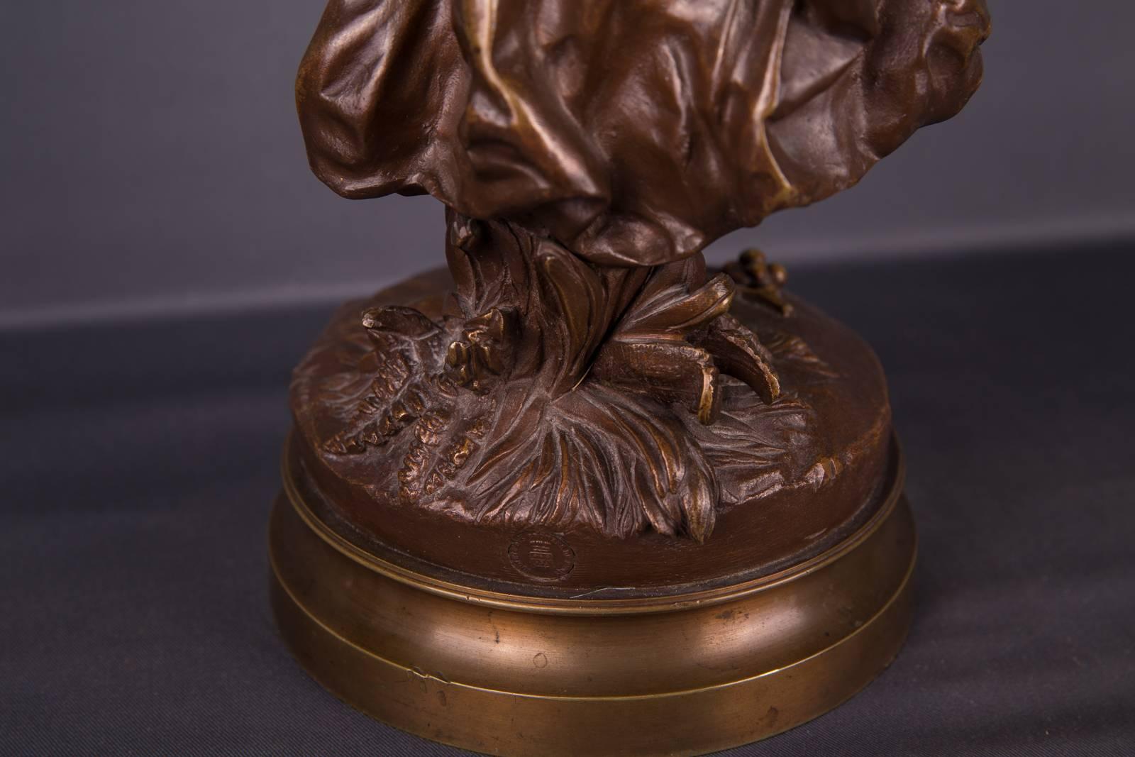 19th Century Bronze Sculpture by Mathurin Moreau, Automne, Autumn For Sale 3