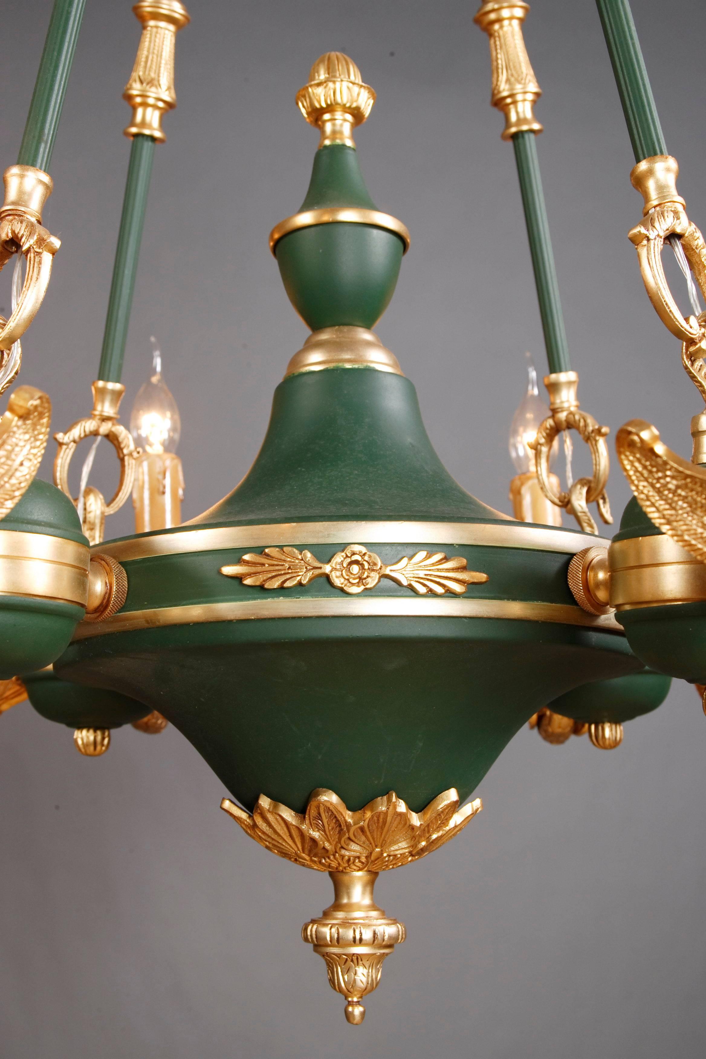 20th Century Classicist Empire Swan Ceiling Light 1