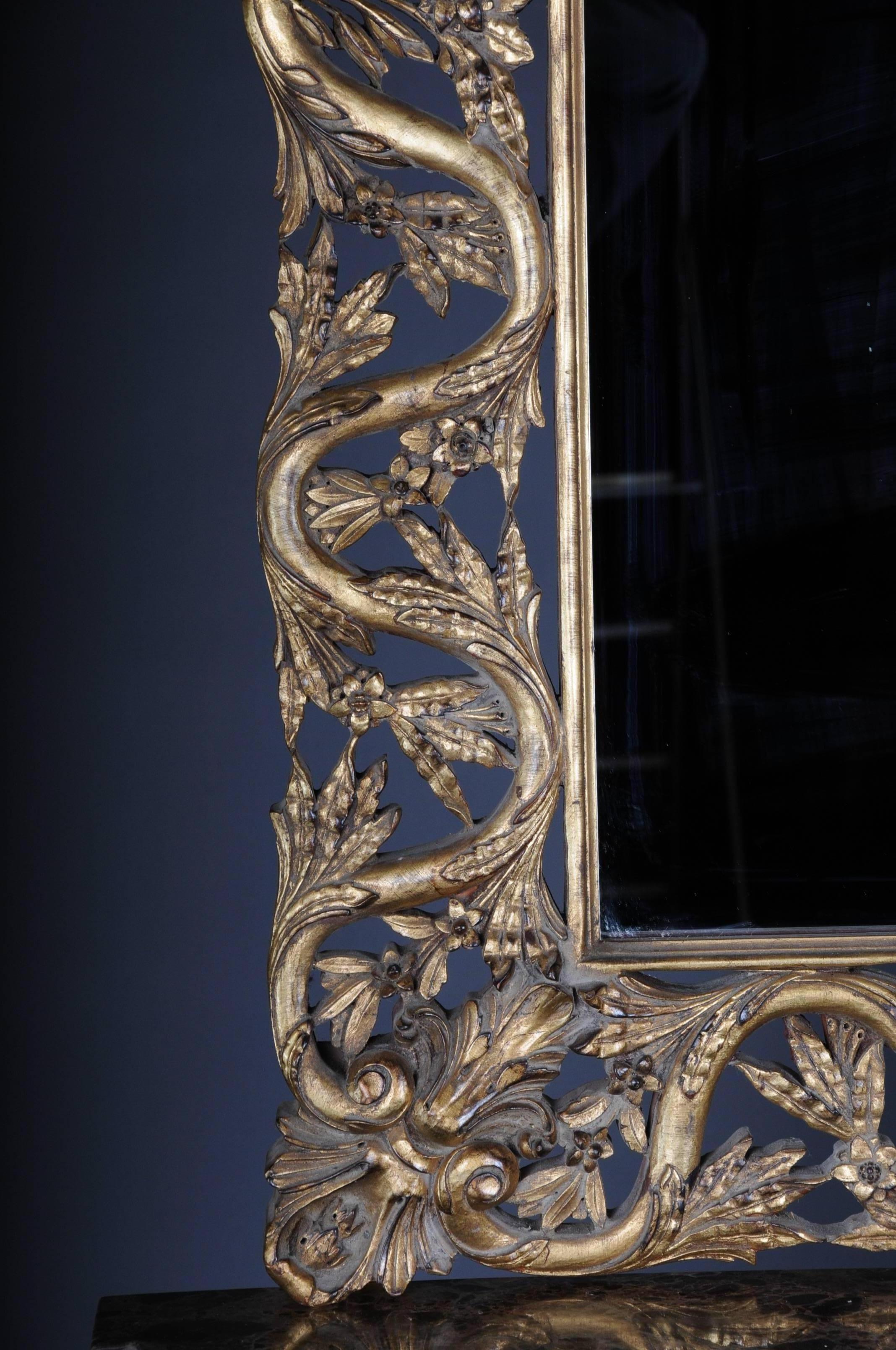 Console en miroir luxueuse, buffet, table avec miroir, Louis XVI en vente 3