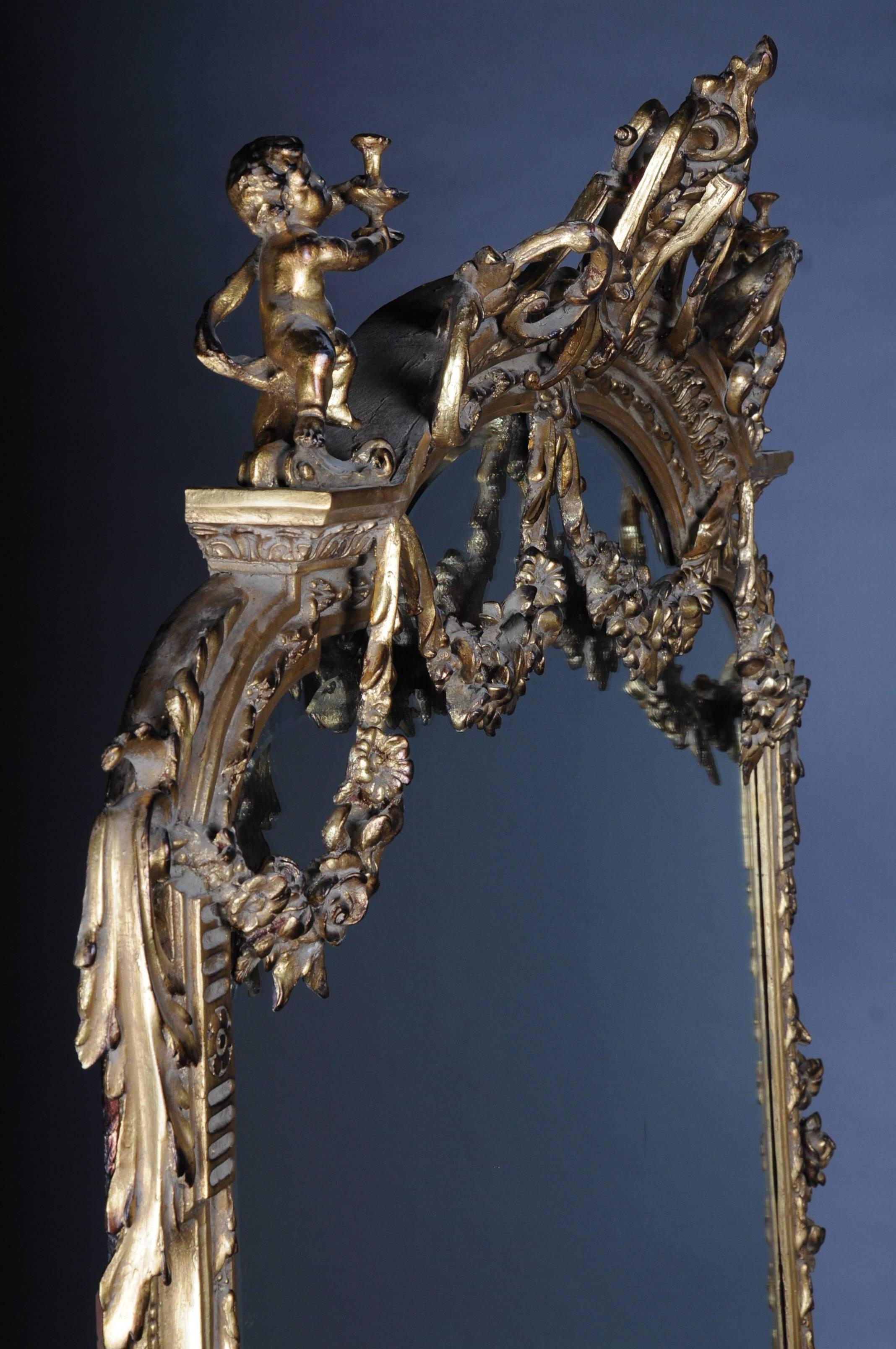 Large Full-Length Standing Mirror in Louis XVI In Good Condition In Berlin, DE