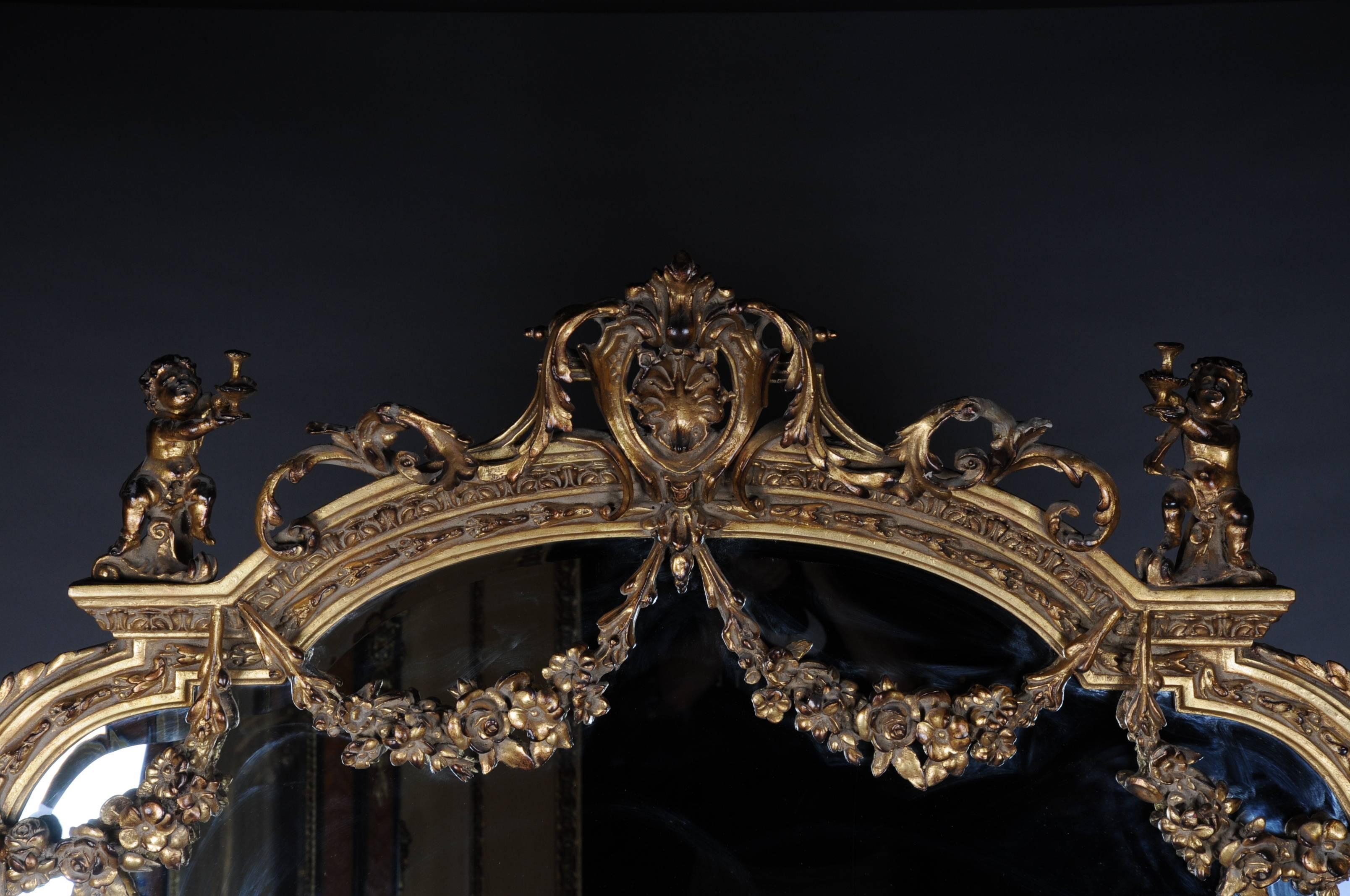French Large Full-Length Standing Mirror in Louis XVI
