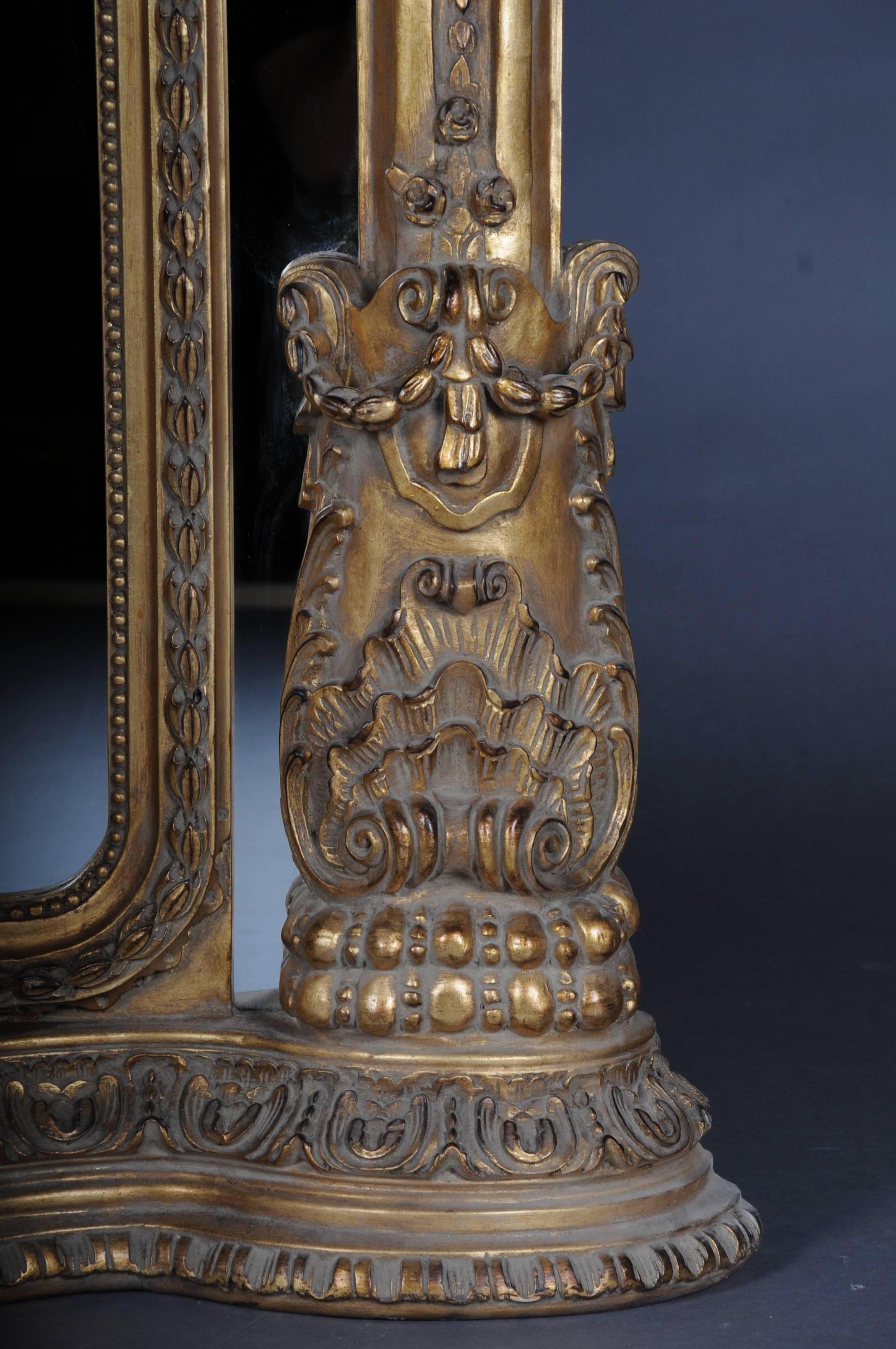 20th Century Gigantic Full-Length Mirror in Louis XVI, Solid beechwood In Good Condition For Sale In Berlin, DE