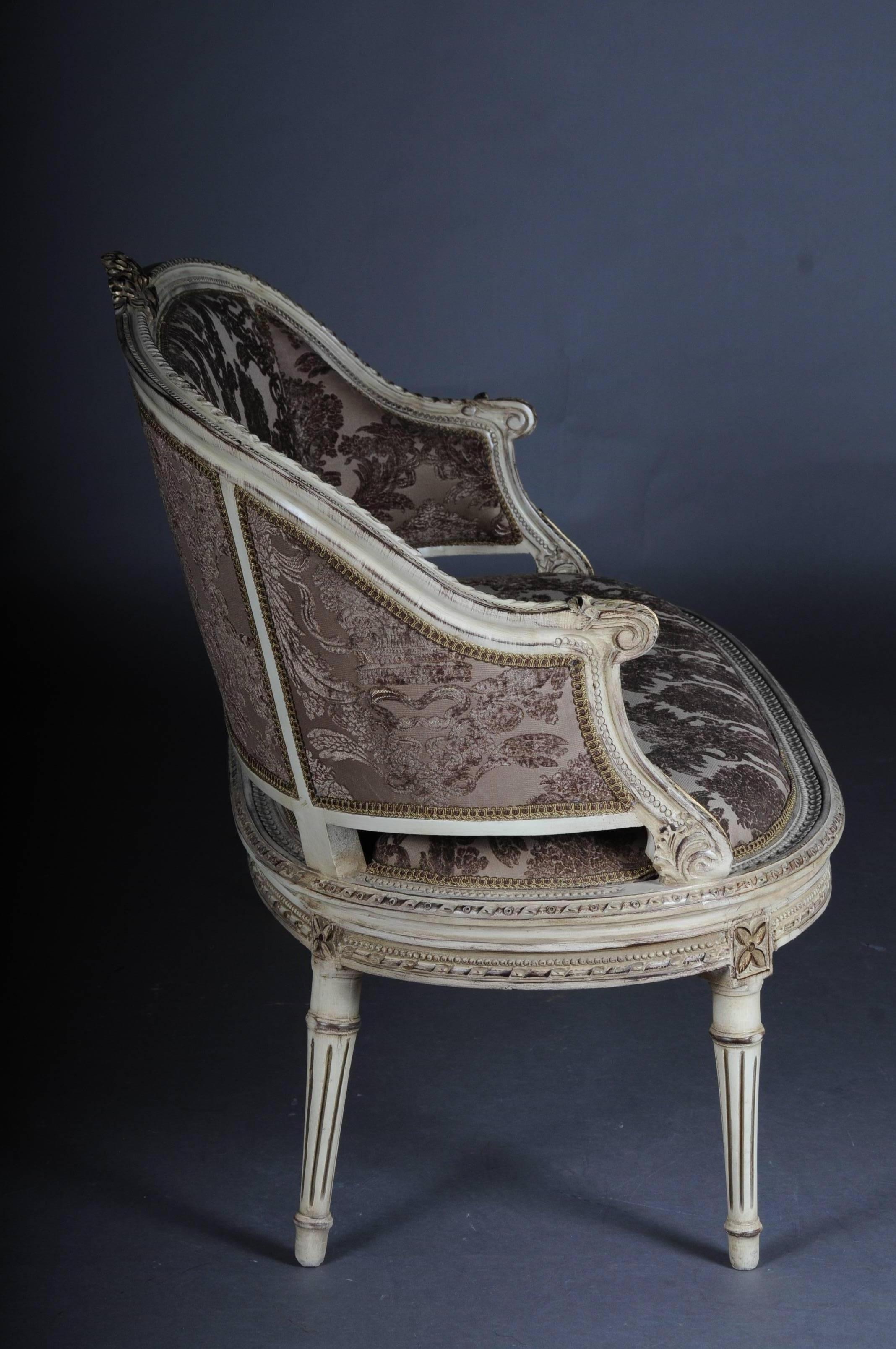 Hand-Carved Beautiful Sofa, Canape in the Louis XVI For Sale