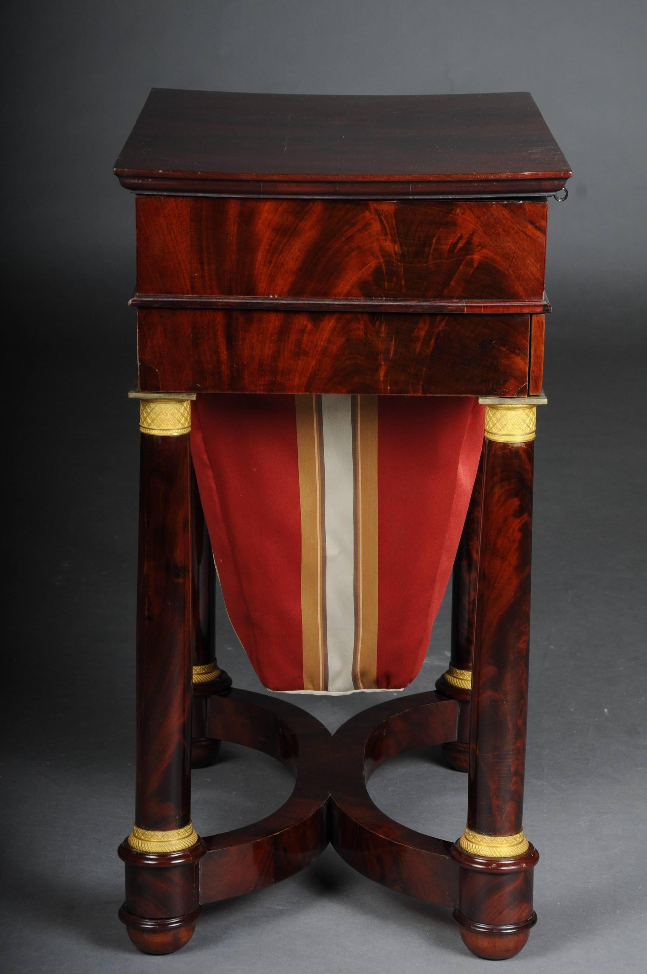 Fired Antique Empire Sewing Table, Paris, circa 1810