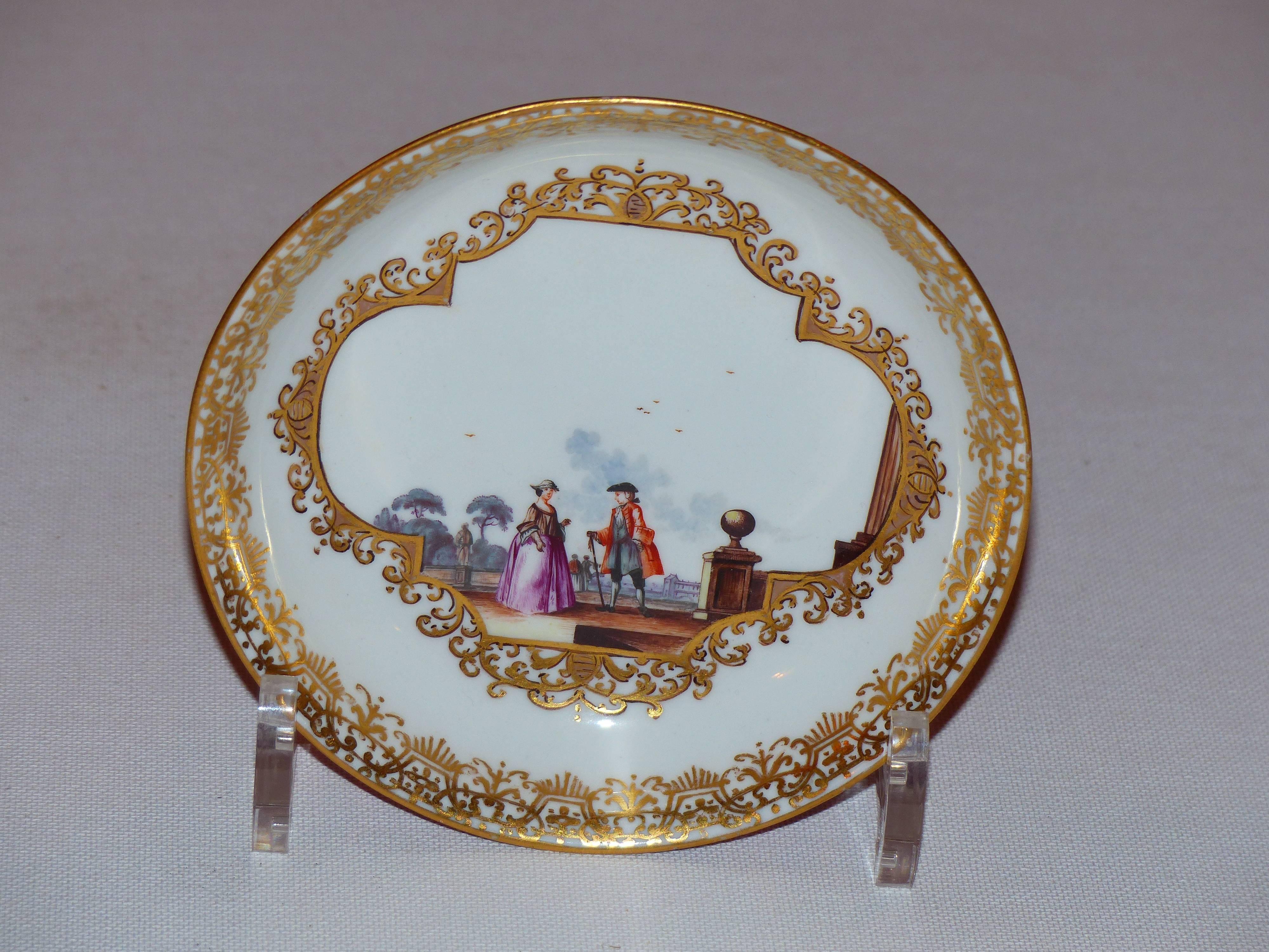 German Exclusive Antique Meissen Service by Christian F. Herold, 1735-1740, Rare For Sale