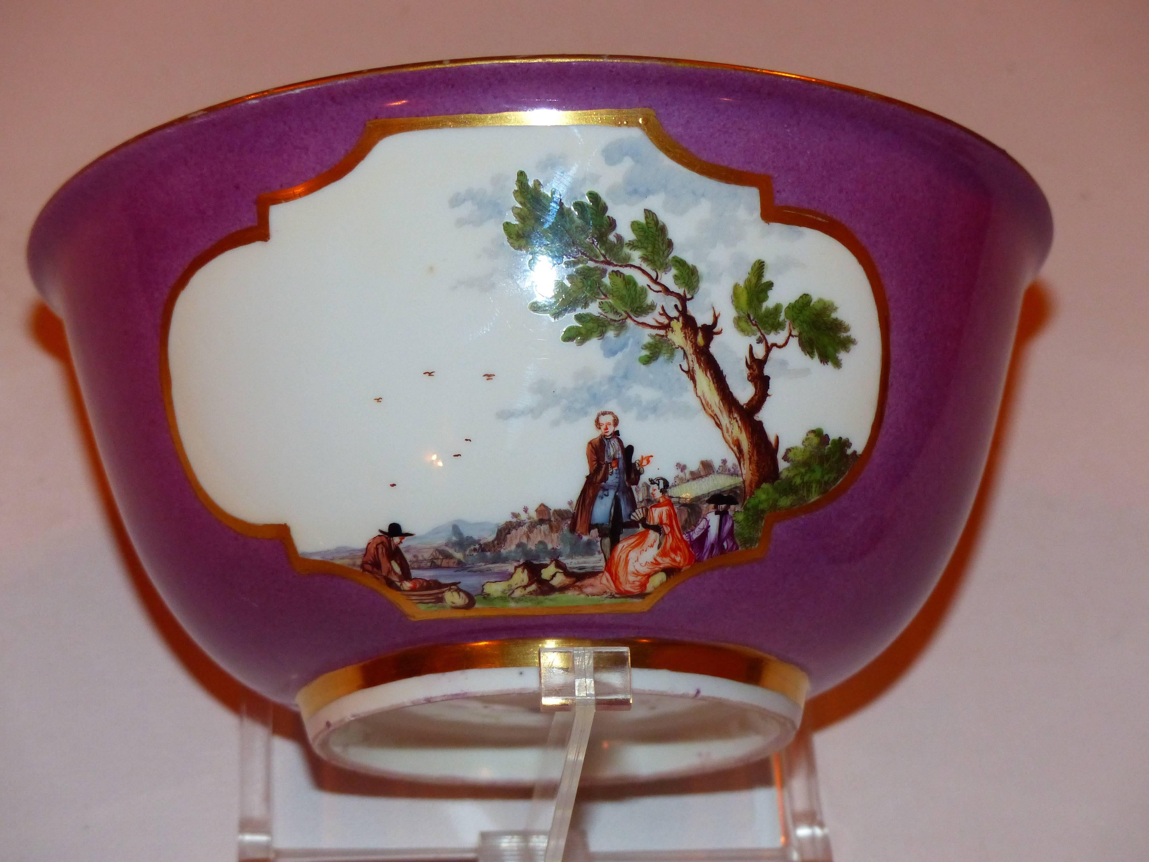 Gilt Exclusive Antique Meissen Service by Christian F. Herold, 1735-1740, Rare For Sale