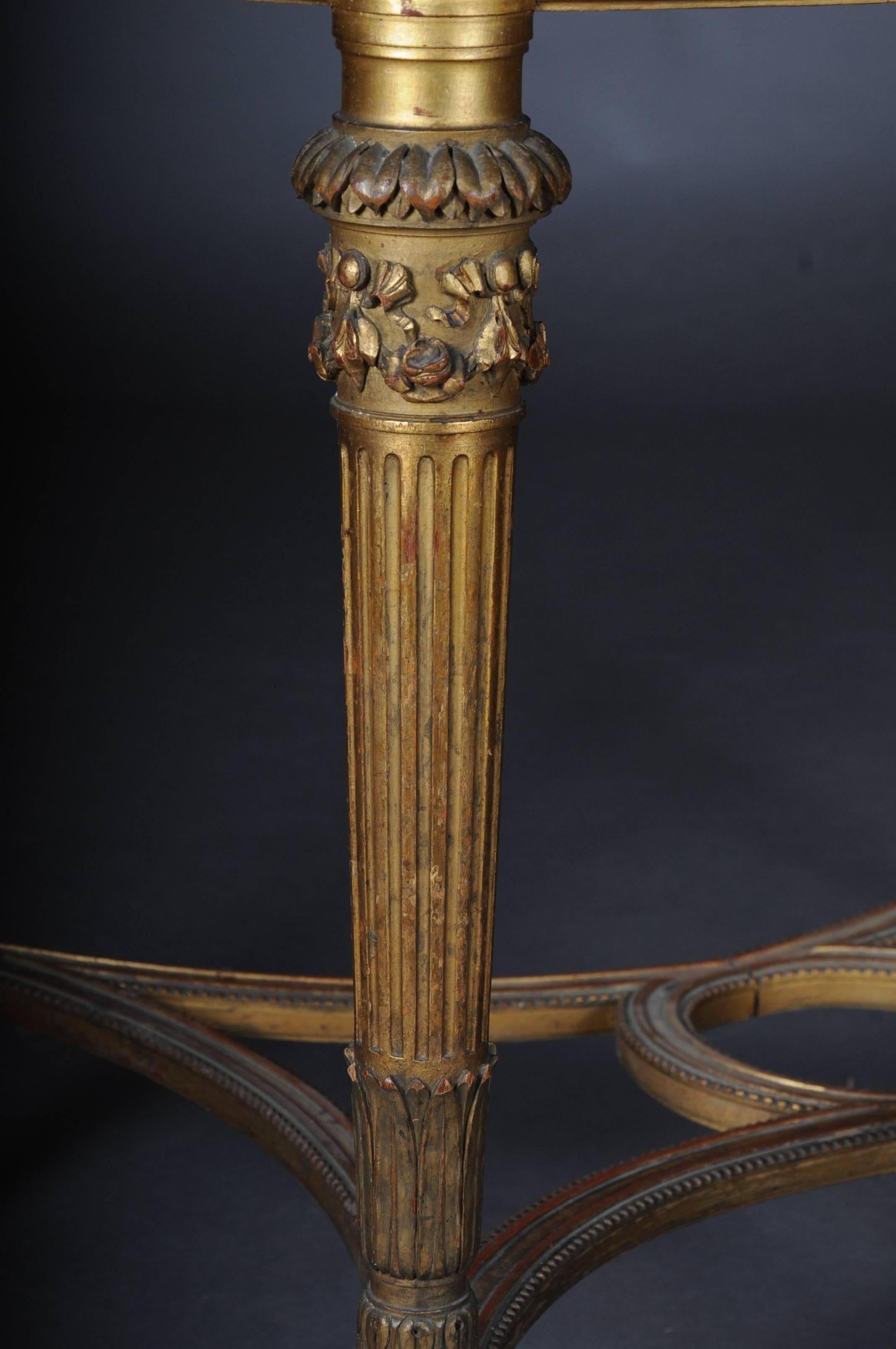 19th Century French Salon Table Napoleon III, Gilt 3