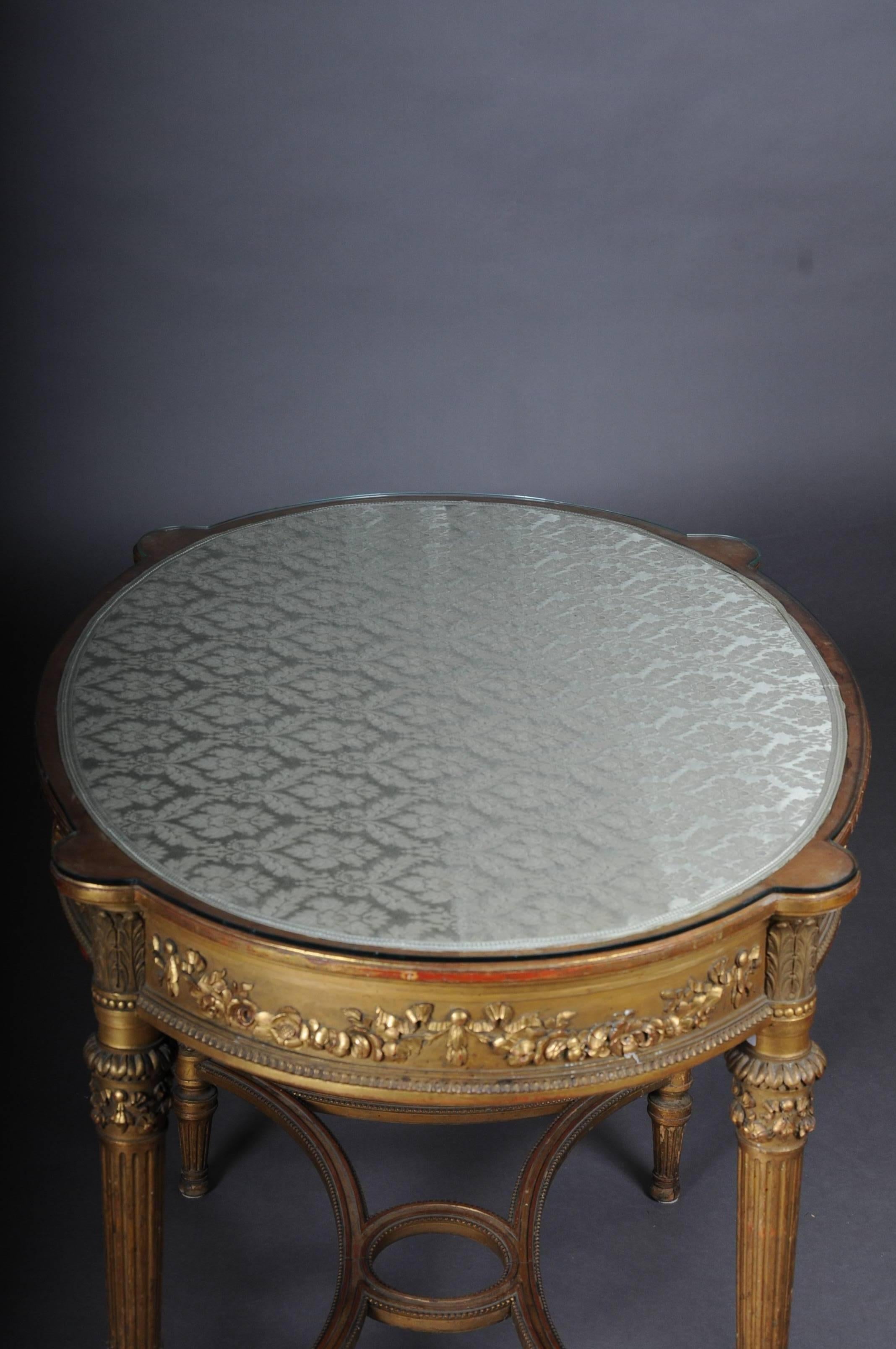 19th Century French Salon Table Napoleon III, Gilt 6