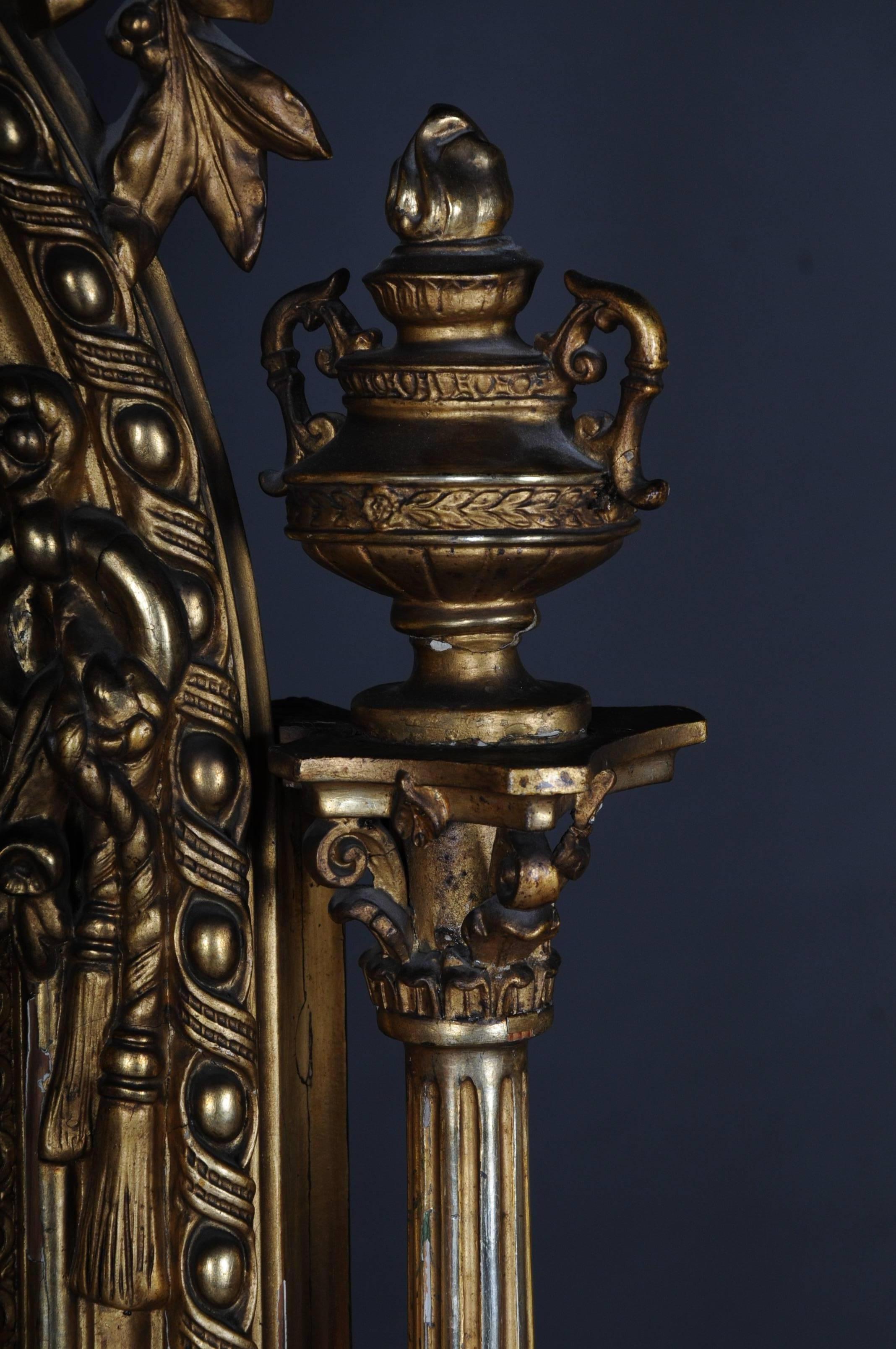 Wood 19th Century Classicistic Splendor Mirror Gilt Napoleon III