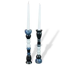 Curvy Candleholder, Contemporary Hand-Carved Marble Candleholder