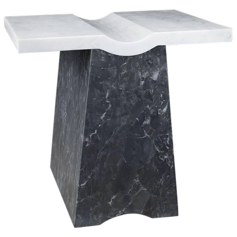 Coulee, Contemporary Marble Side Table For Sale