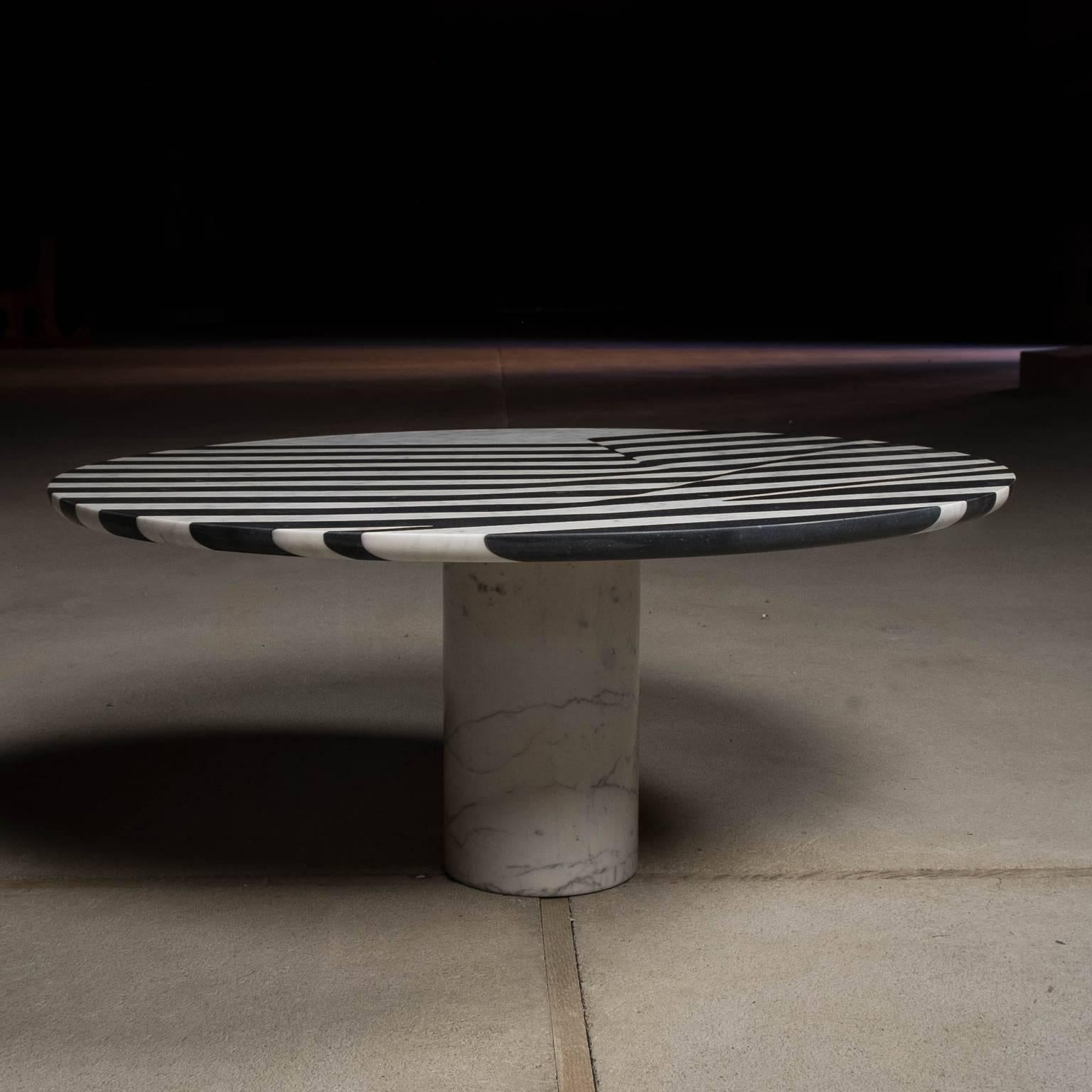 black and white coffee table
