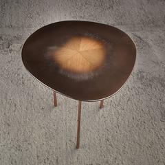 Echo Coffee Table, Contemporary Wood and Metal Coffee Table