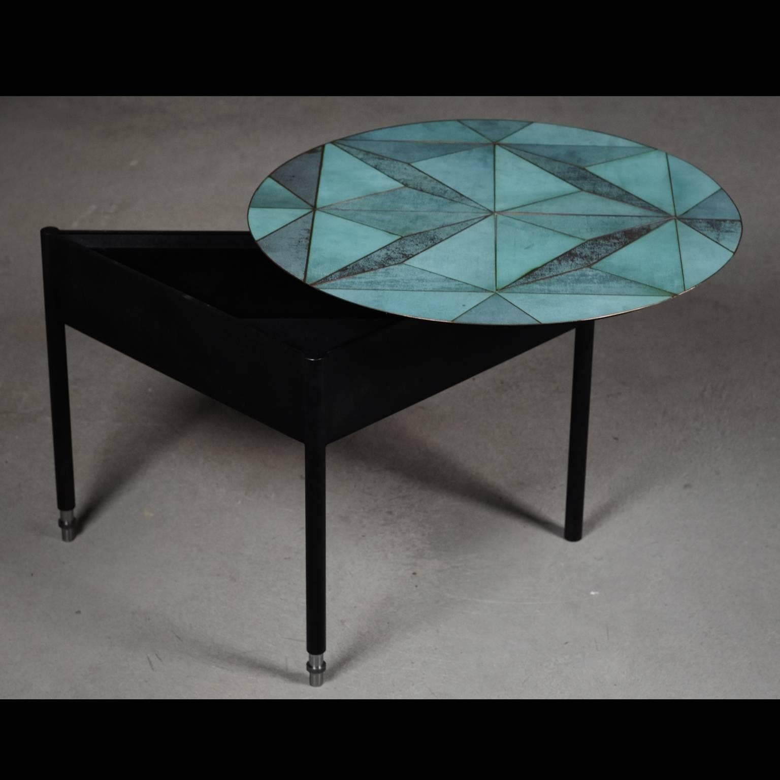 Marque' Coffee Table, Contemporary Inlaid Metal Coffee Table In New Condition For Sale In London, GB