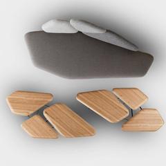 Borghese Coffee Table, Oak top and black structure