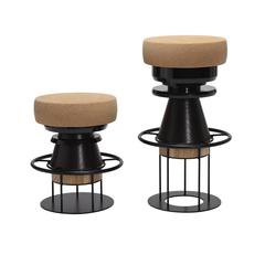 Tembo Black Stool, High