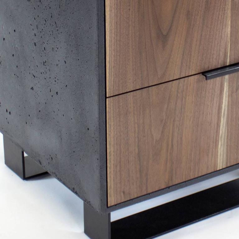 Hanks Modern Concrete Nightstand and Side Table For Sale at 1stdibs