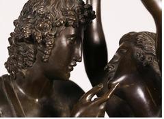 Rare 19th Century Museum Quality Gilt Bronze and Malachite Mantel Lovers Clock