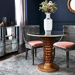 Rare Important Gilt Carved Maison Bagues Style Palm Tree Center Table