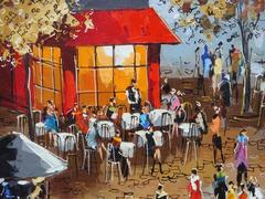 Magnificent X-Large Montmartre Paris Painting by Michael Rozenvain