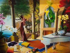 Large Deluxe Painting by Orlando Hommage to O'keefe and Van Gogh