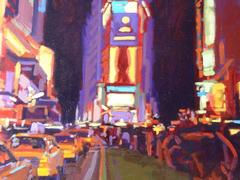 New York City Times Square Taxi Cab Painting Scene Nick Paciorek