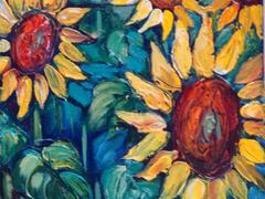 Lovely French Original Provence Sunflower Painting Betty Wittwe