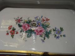 Important Porcelain Sevres Style Cobalt Blue Jewelry Casket Box with Portraits