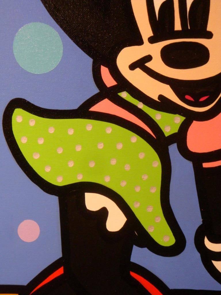 Beautiful Jozza Original Minnie Mouse Painting In Good Condition For Sale In New York, NY