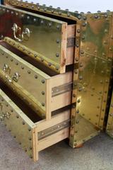 Pair of Sarreid Ltd. Studded Brass Chests