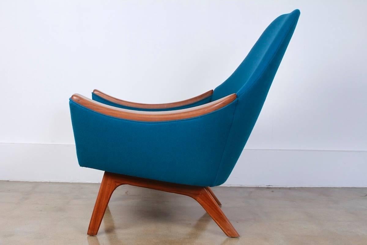 Mid-Century Adrian Pearsall Mama & Papa Blue Chairs In Excellent Condition For Sale In Los Angeles, CA