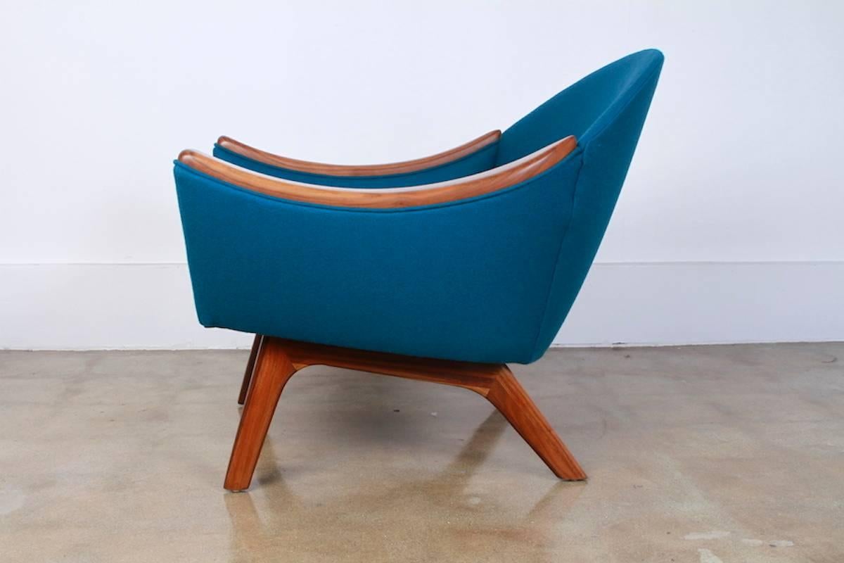 20th Century Mid-Century Adrian Pearsall Mama & Papa Blue Chairs For Sale