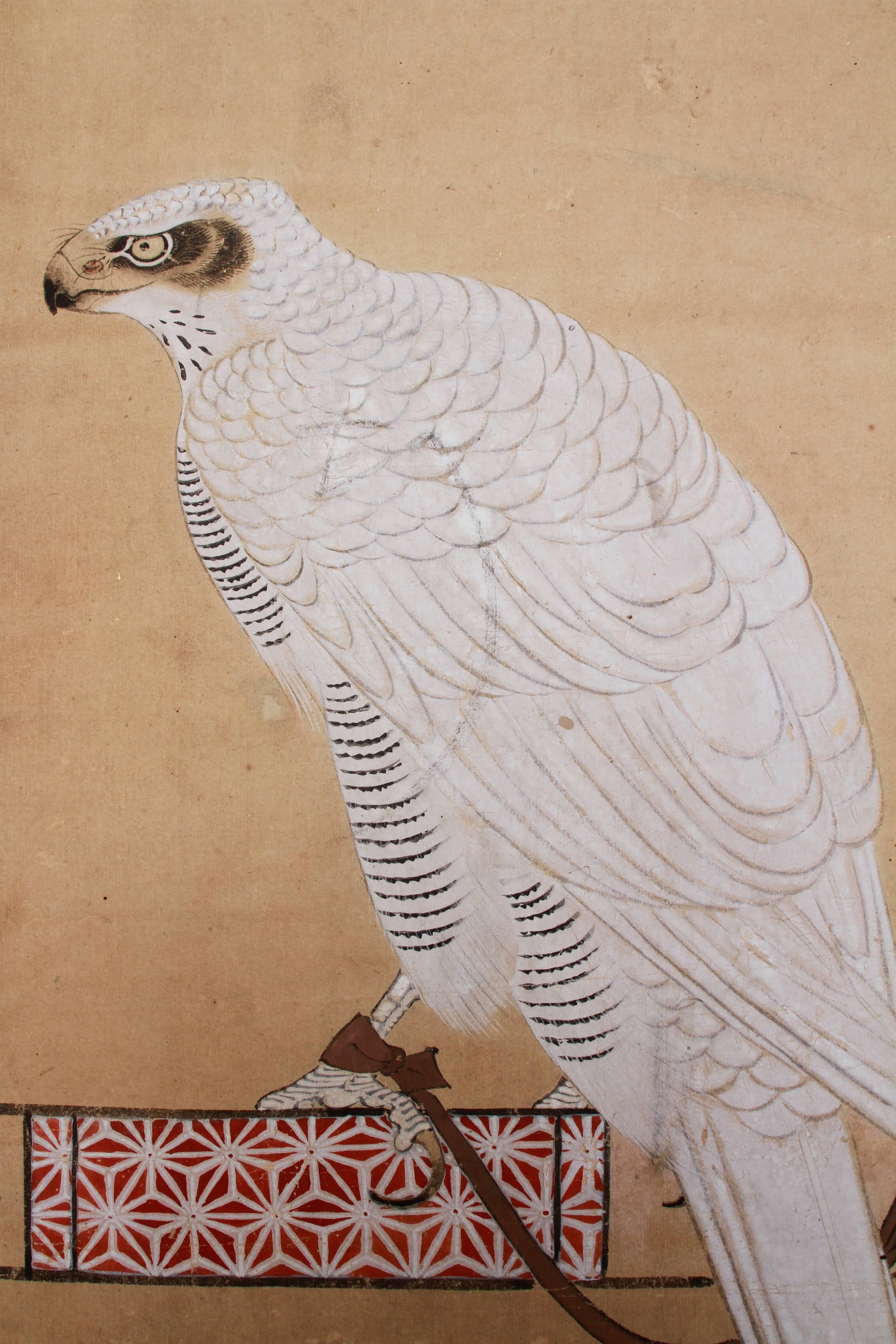 Anglo-Japanese Japanese Birds of Prey Silk-Screen, 1890