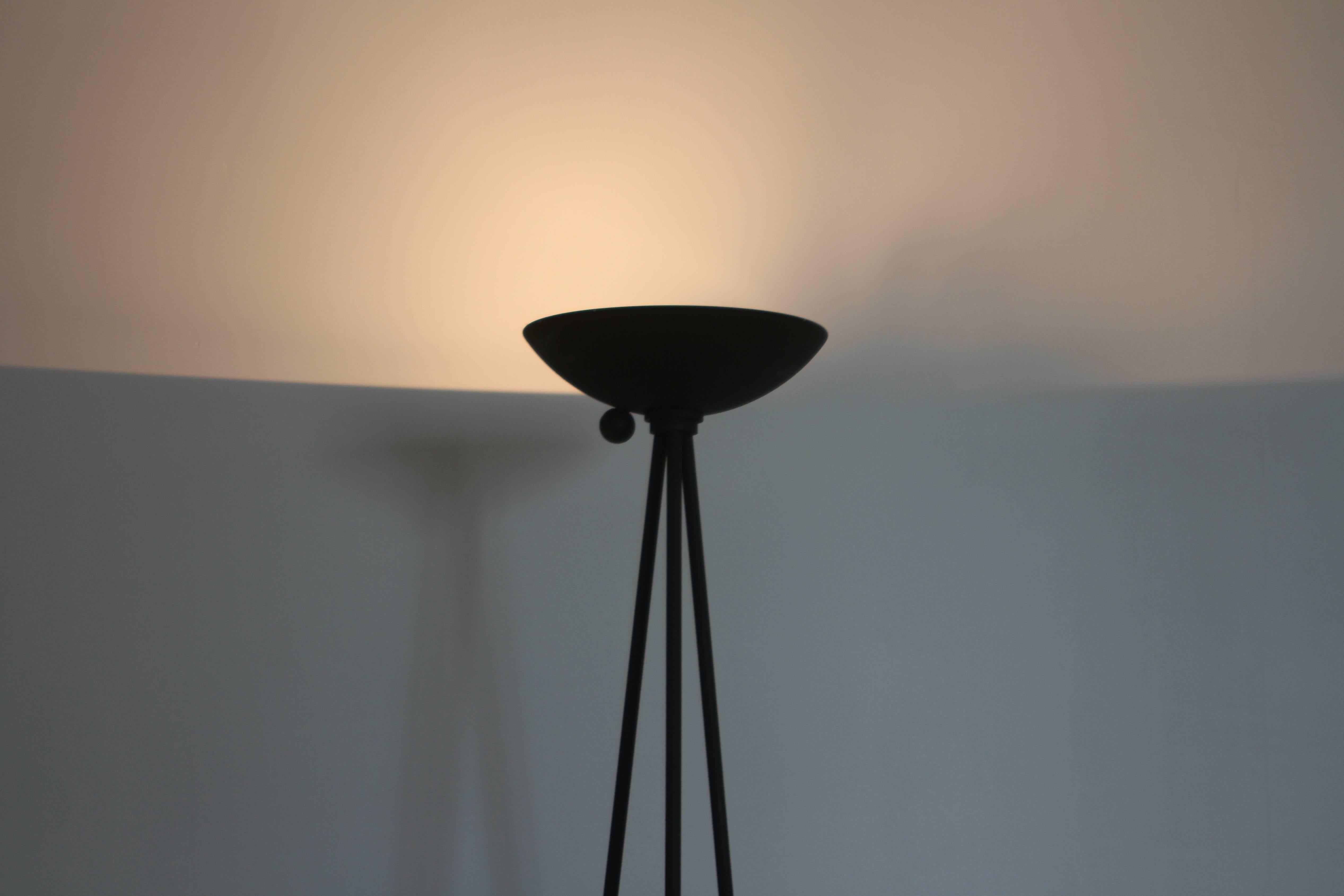 American Koch & Lowy Black Steel Tripod Floor Lamp