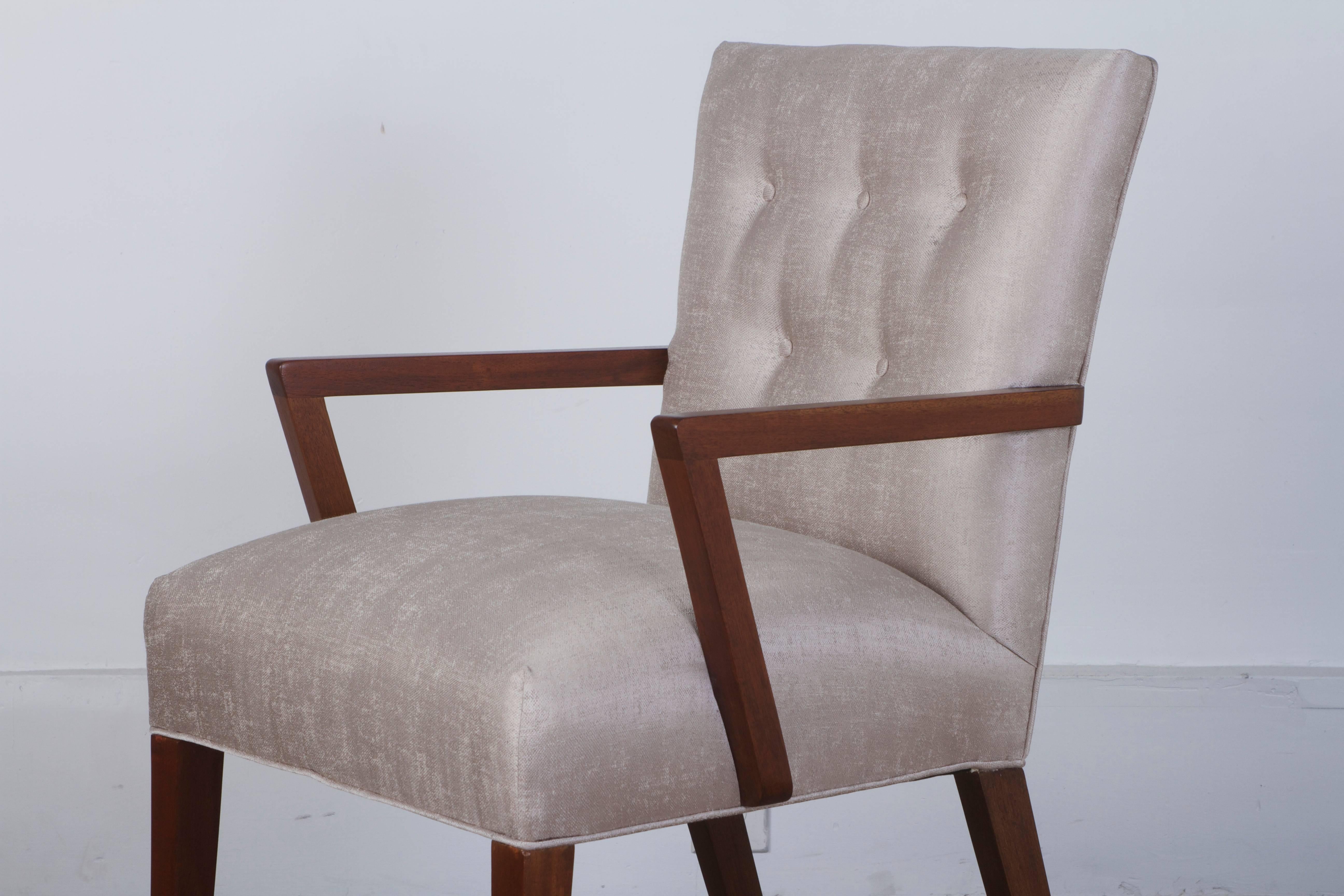 Set of Eight T.H Robsjohn-Gibbings Modern Originals Chairs In Good Condition For Sale In Los Angeles, CA