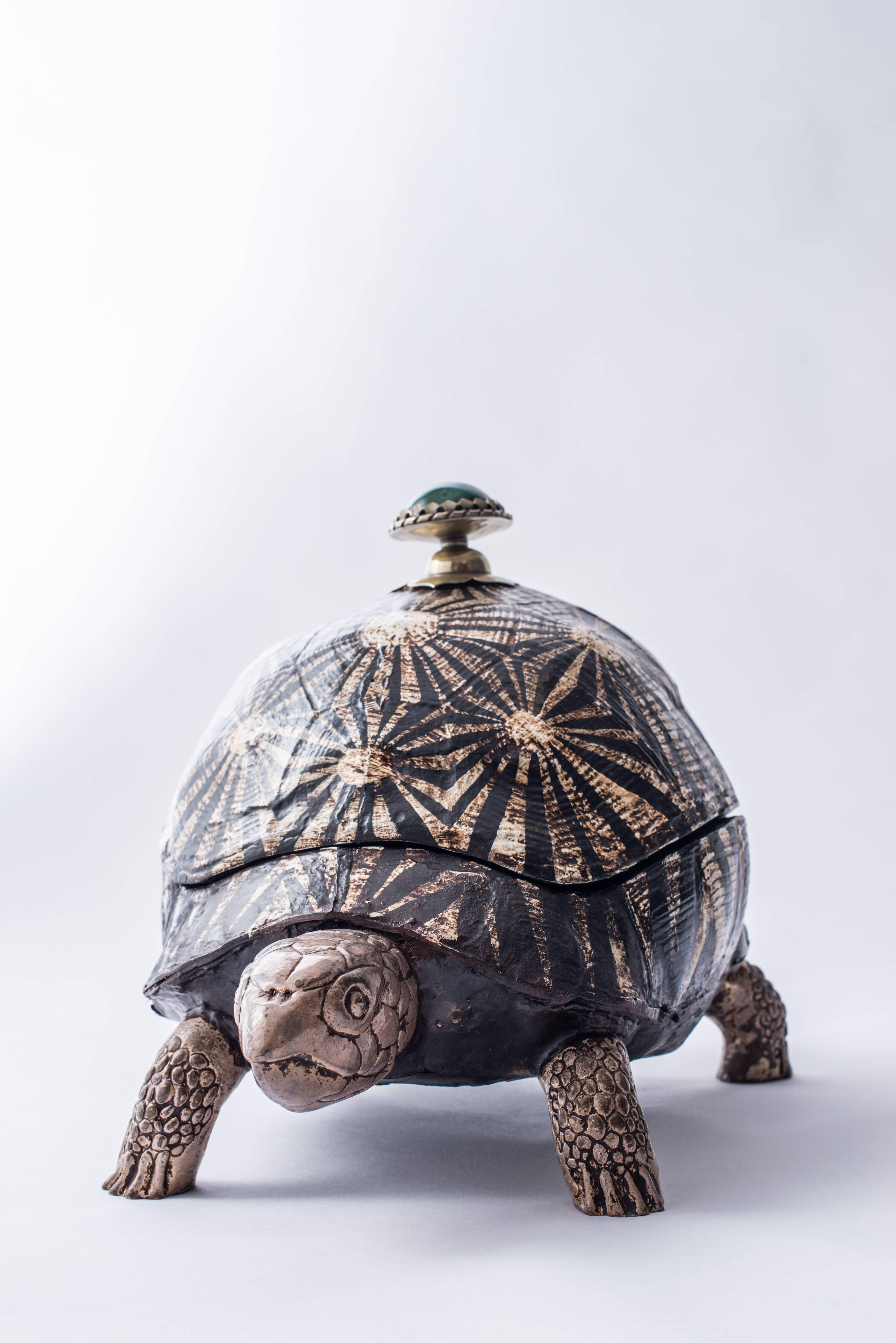 English Anthony Redmile Shell and Bronze Turtle Boîte Couverte, circa 1980