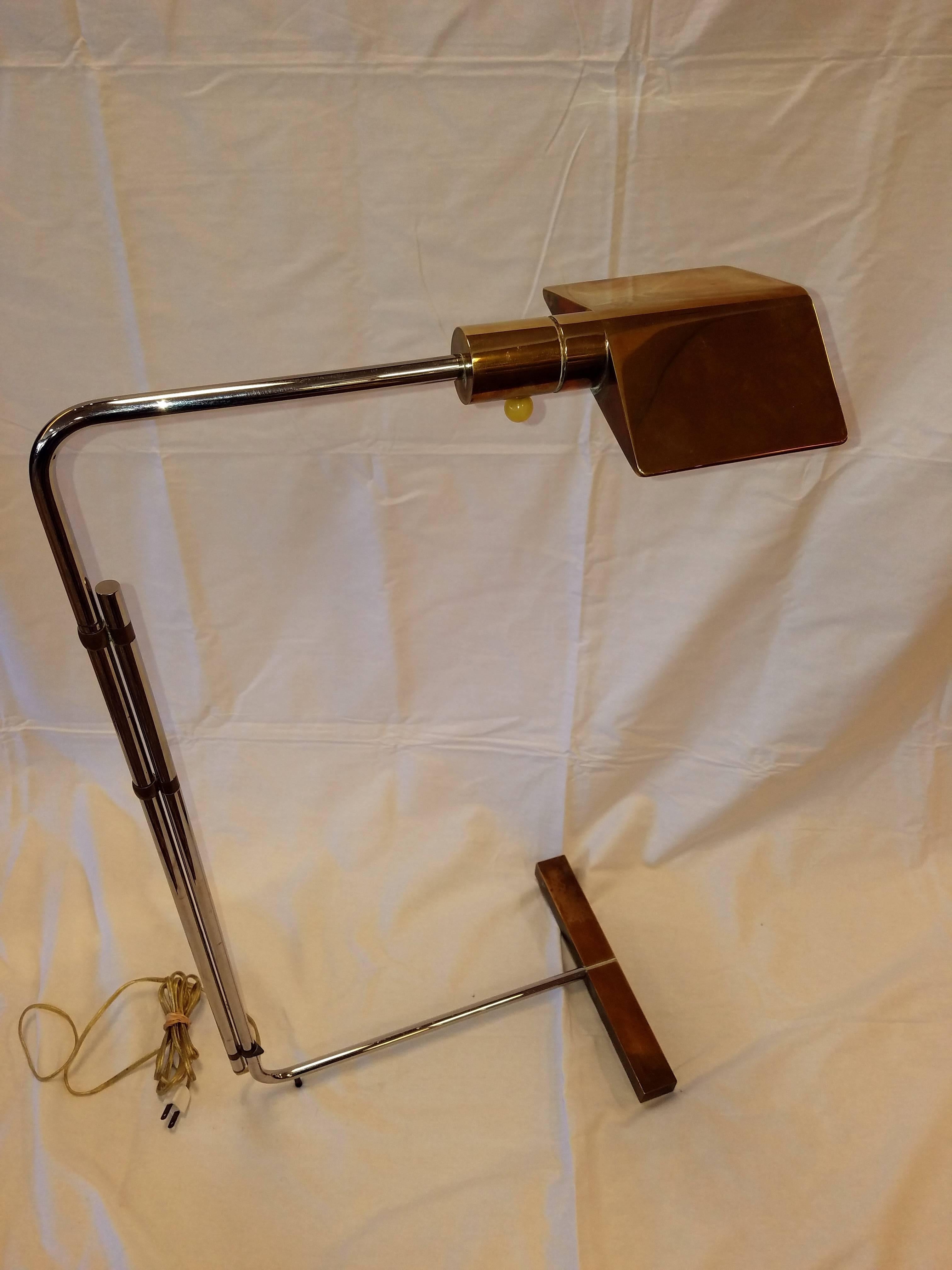 Vintage Cedric Hartman Adjustable Floor Lamp, Brass with Bakelite Switch 3