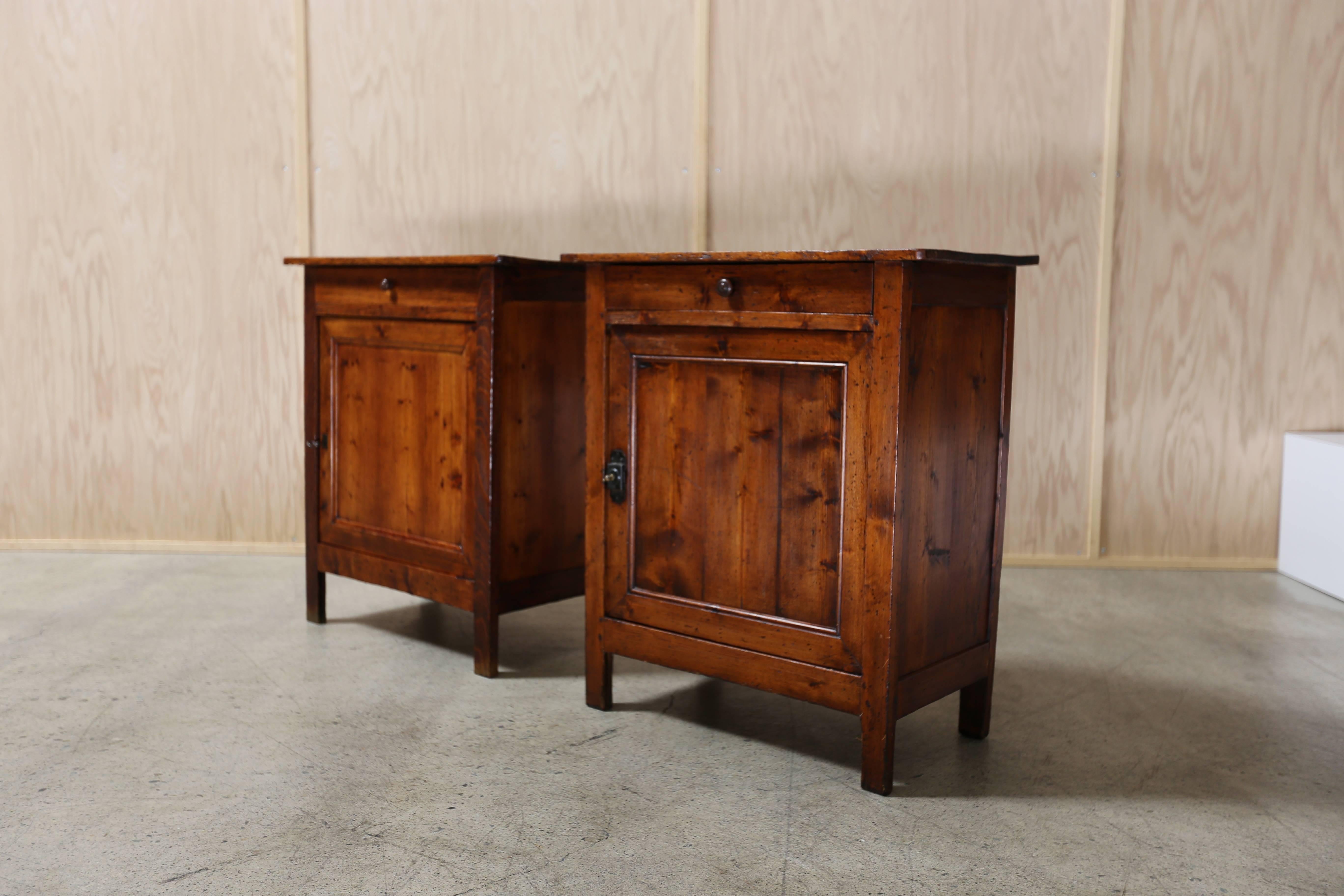 Pair of 19th Century Rustic French Confiture Cabinets 2