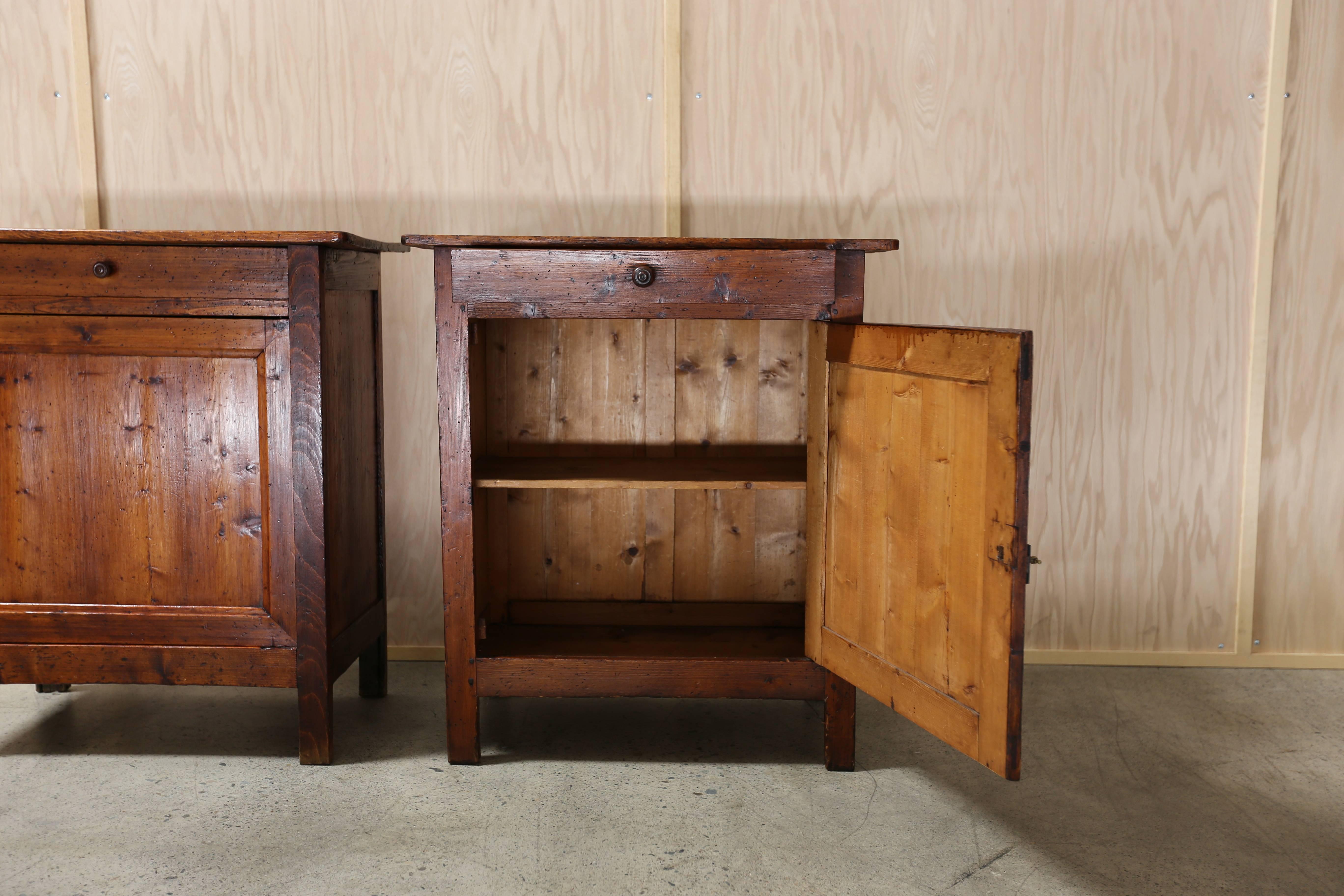 Pair of 19th Century Rustic French Confiture Cabinets 4