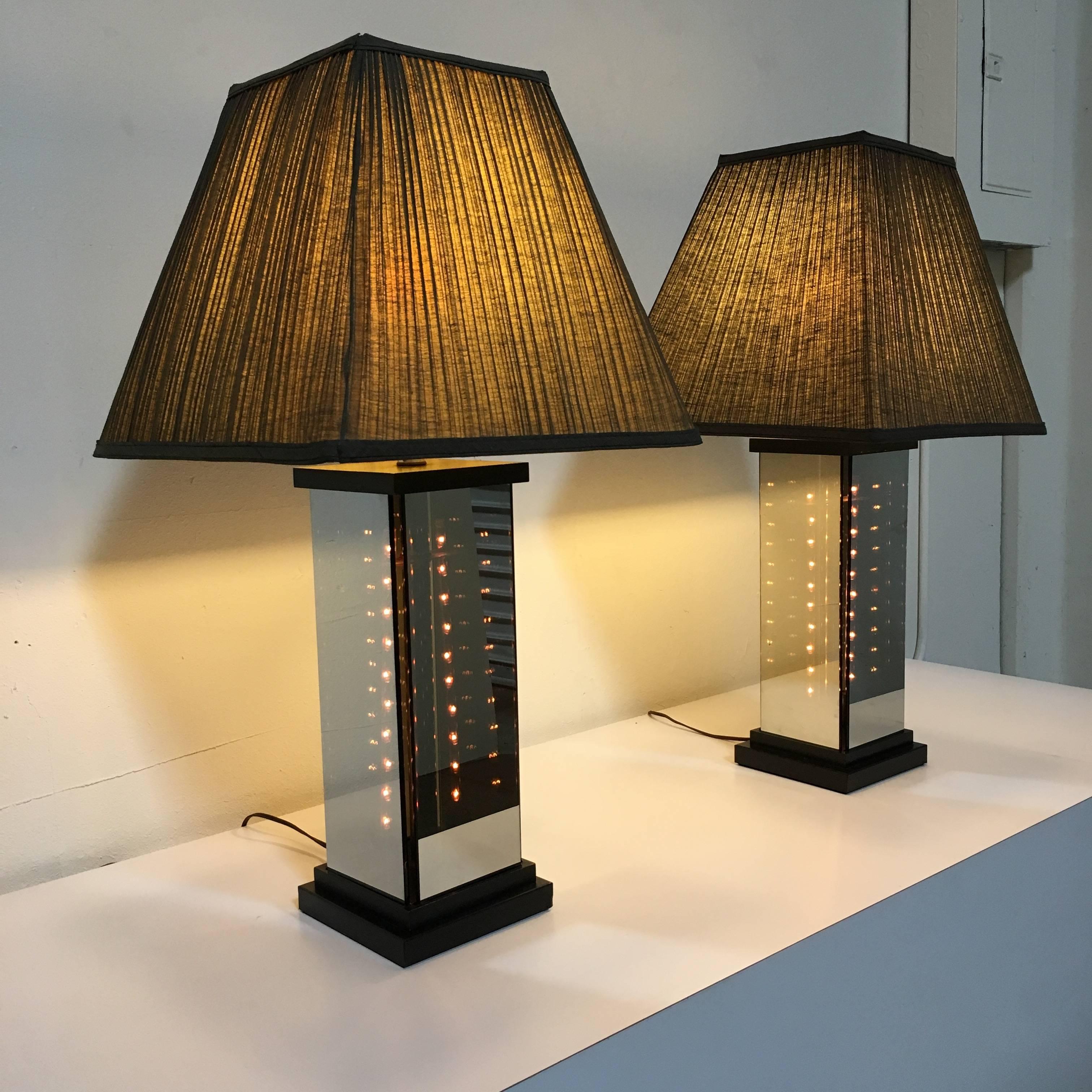 American Pair of 1970s Table Lamps by Liteline