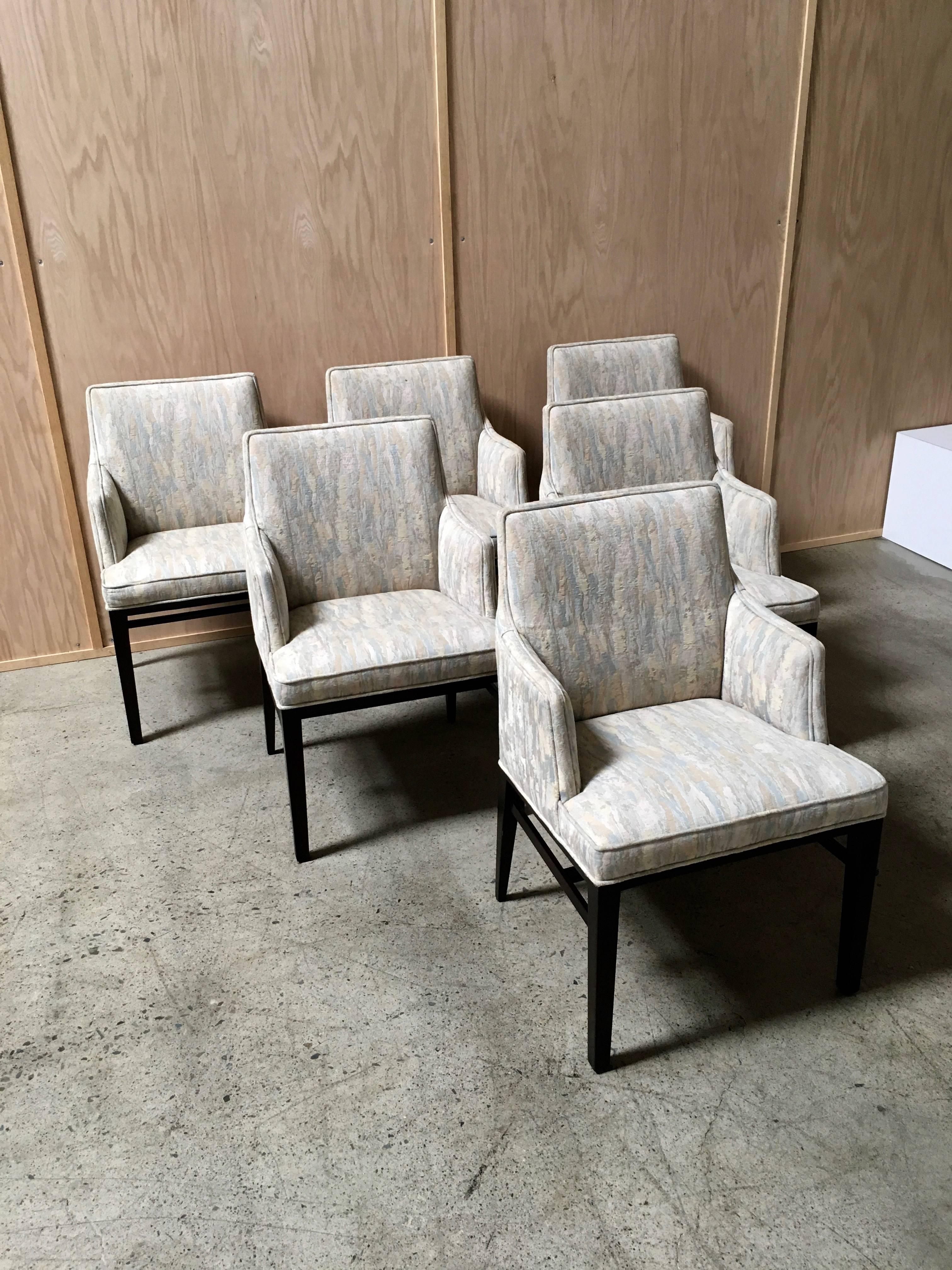 Edward Wormley for Dunbar Set of Six Dining Chairs In Excellent Condition In Denton, TX