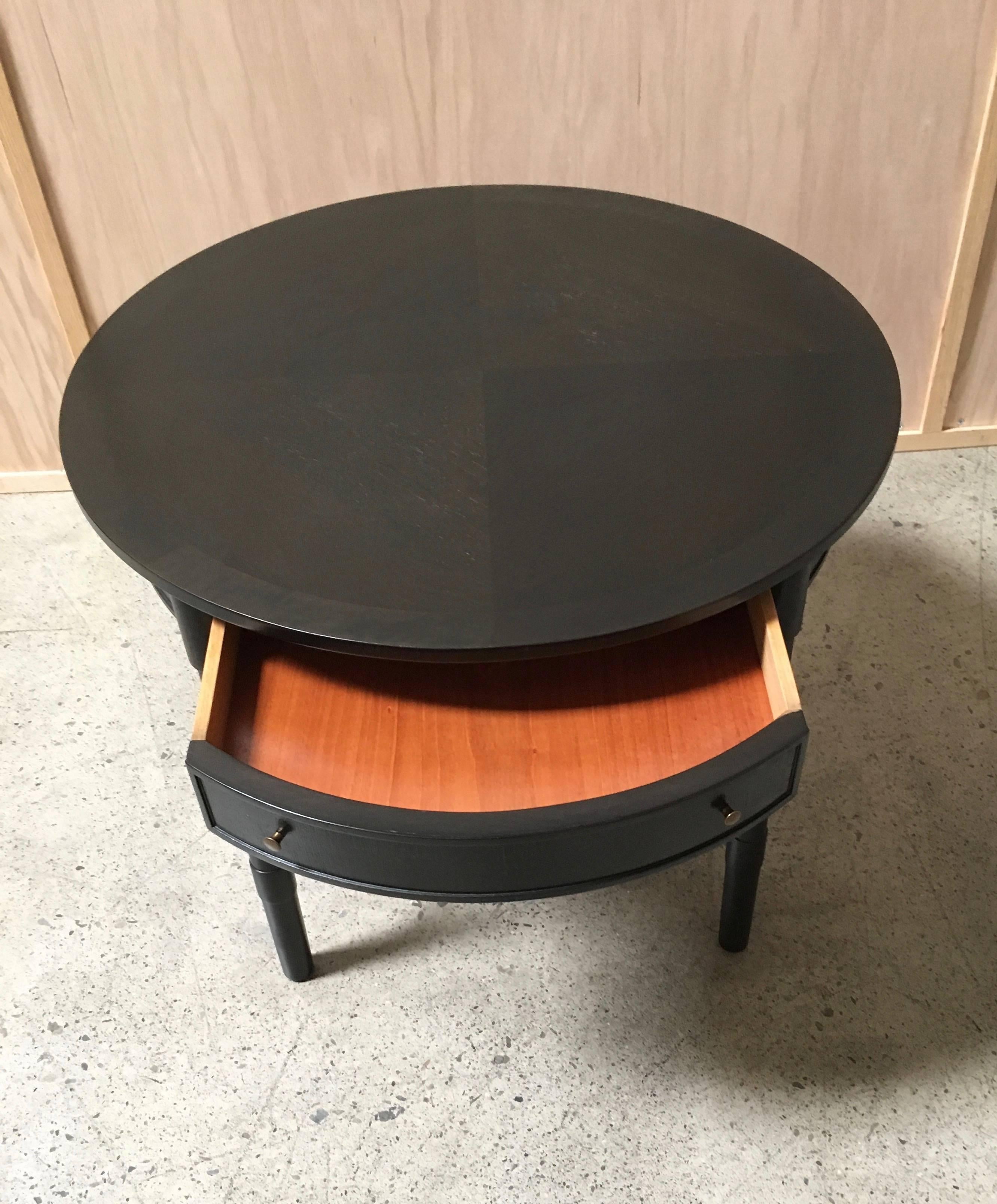 American Ebonized Side Table by Johnson Furniture Company