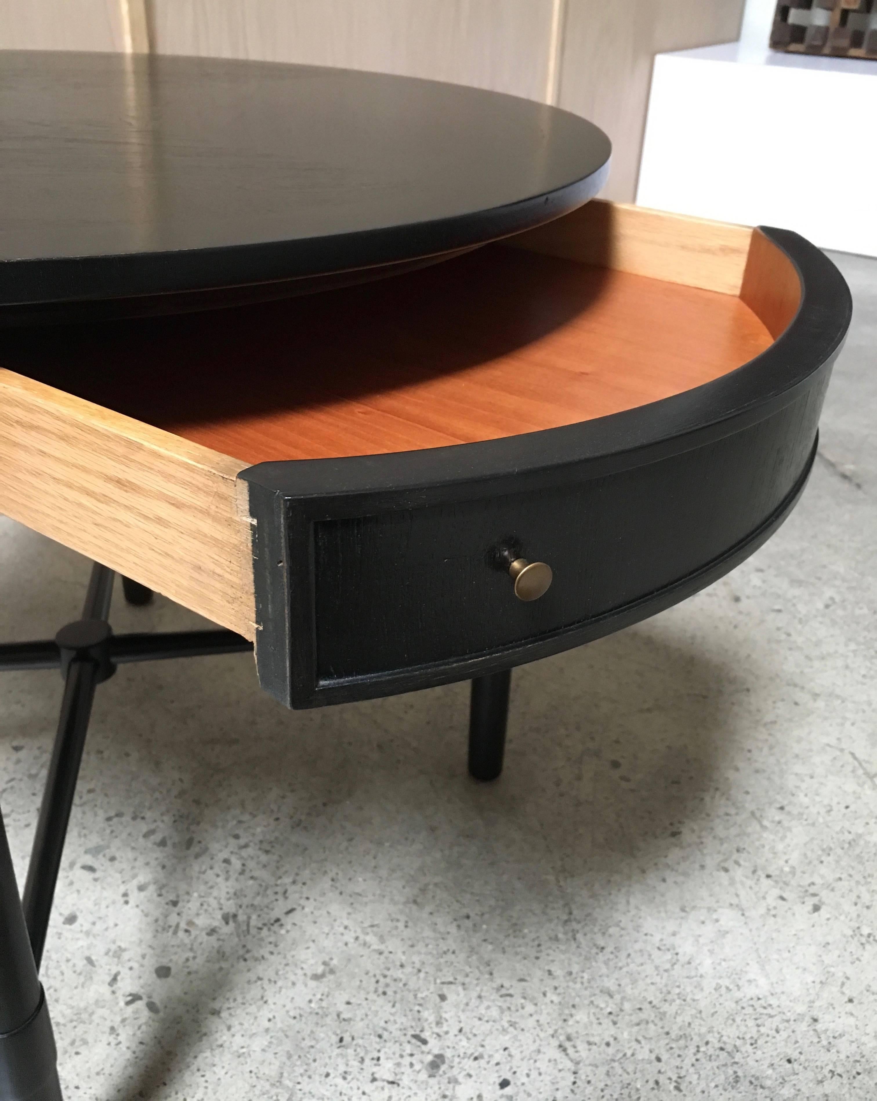 20th Century Ebonized Side Table by Johnson Furniture Company