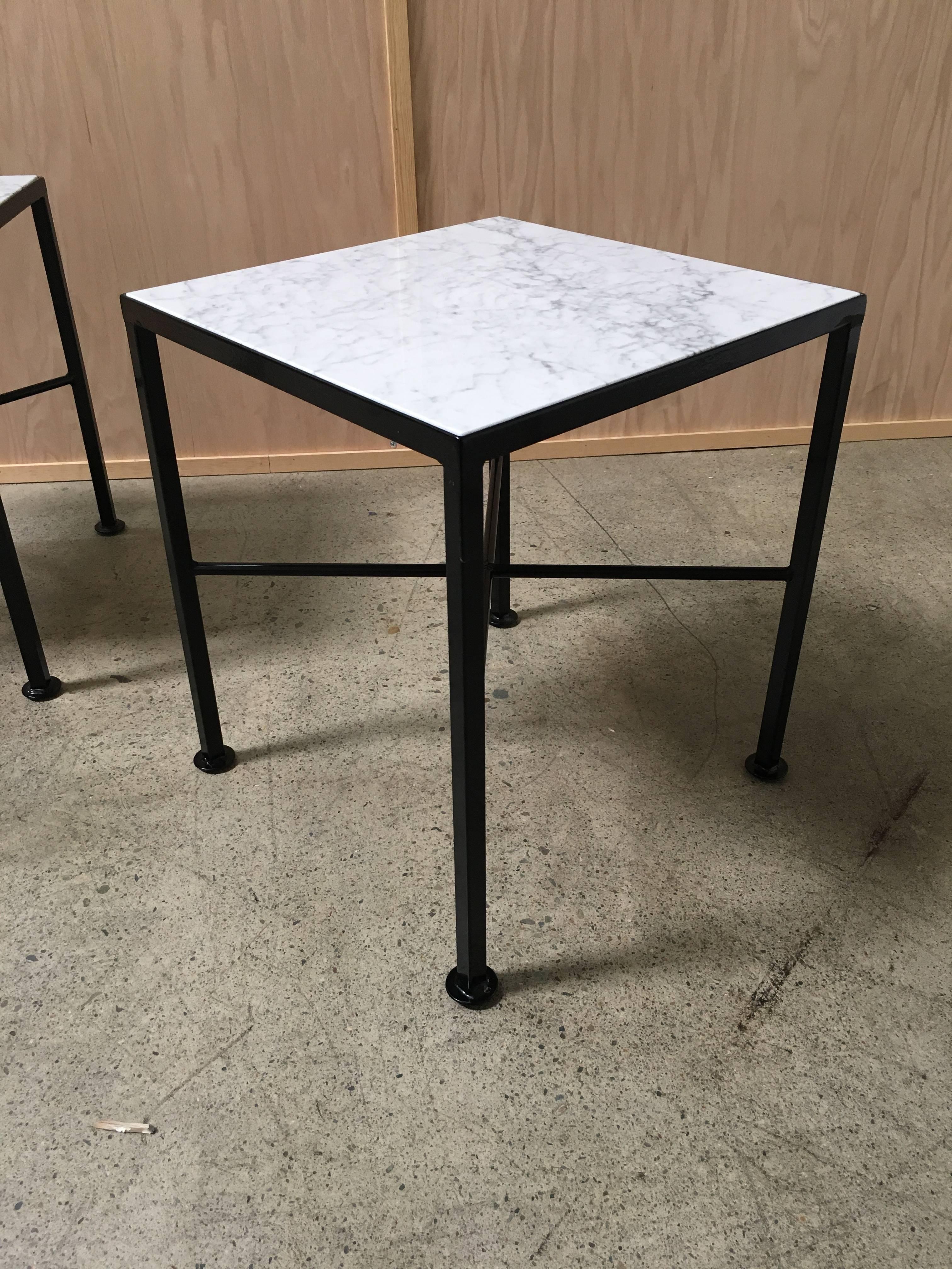 Pair of Modernist End Tables with X Base 1
