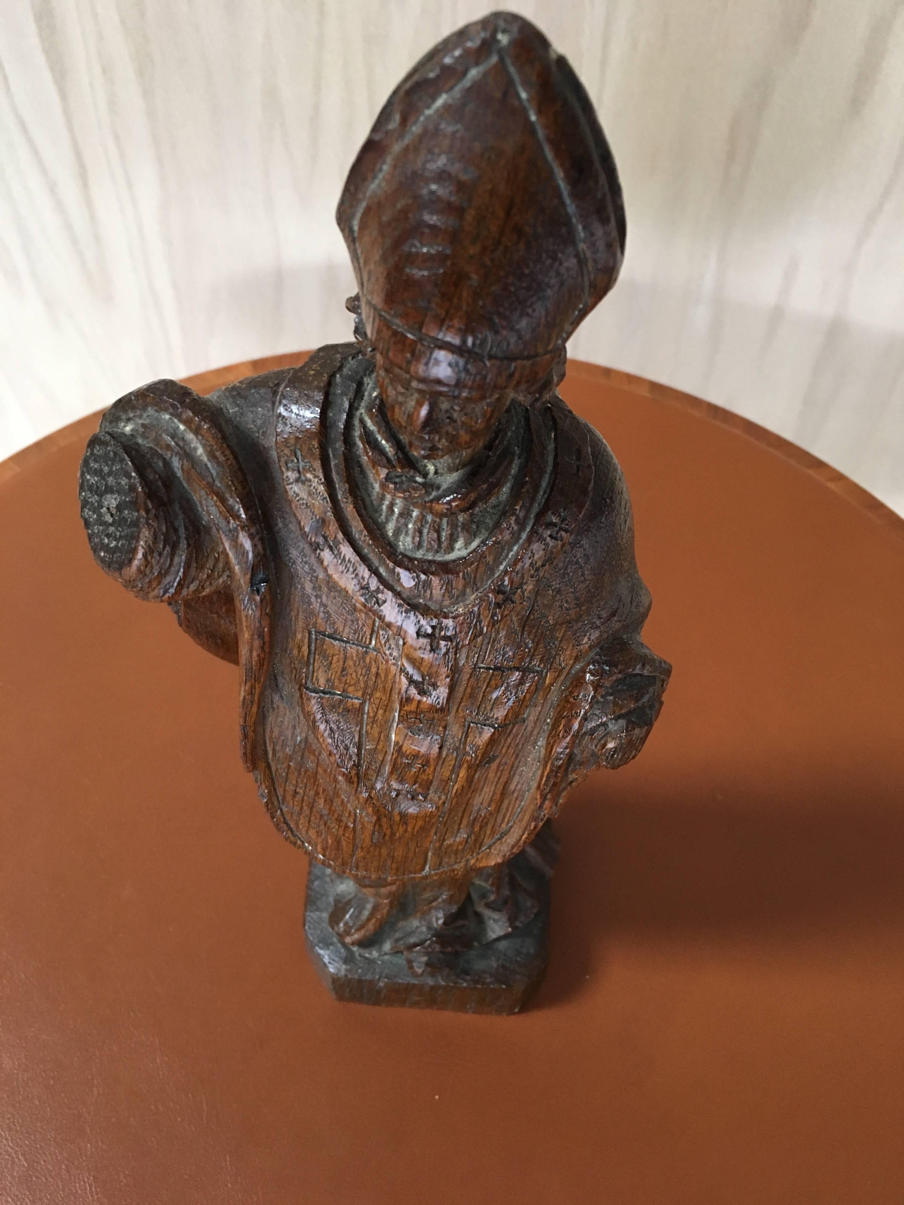 19th Century Hand Carved Sculpture In Good Condition In Denton, TX