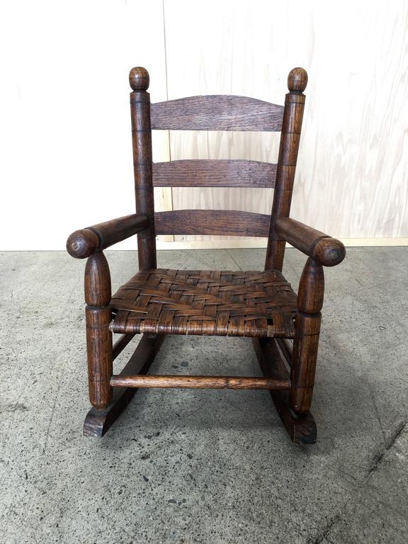 antique child rocking chair