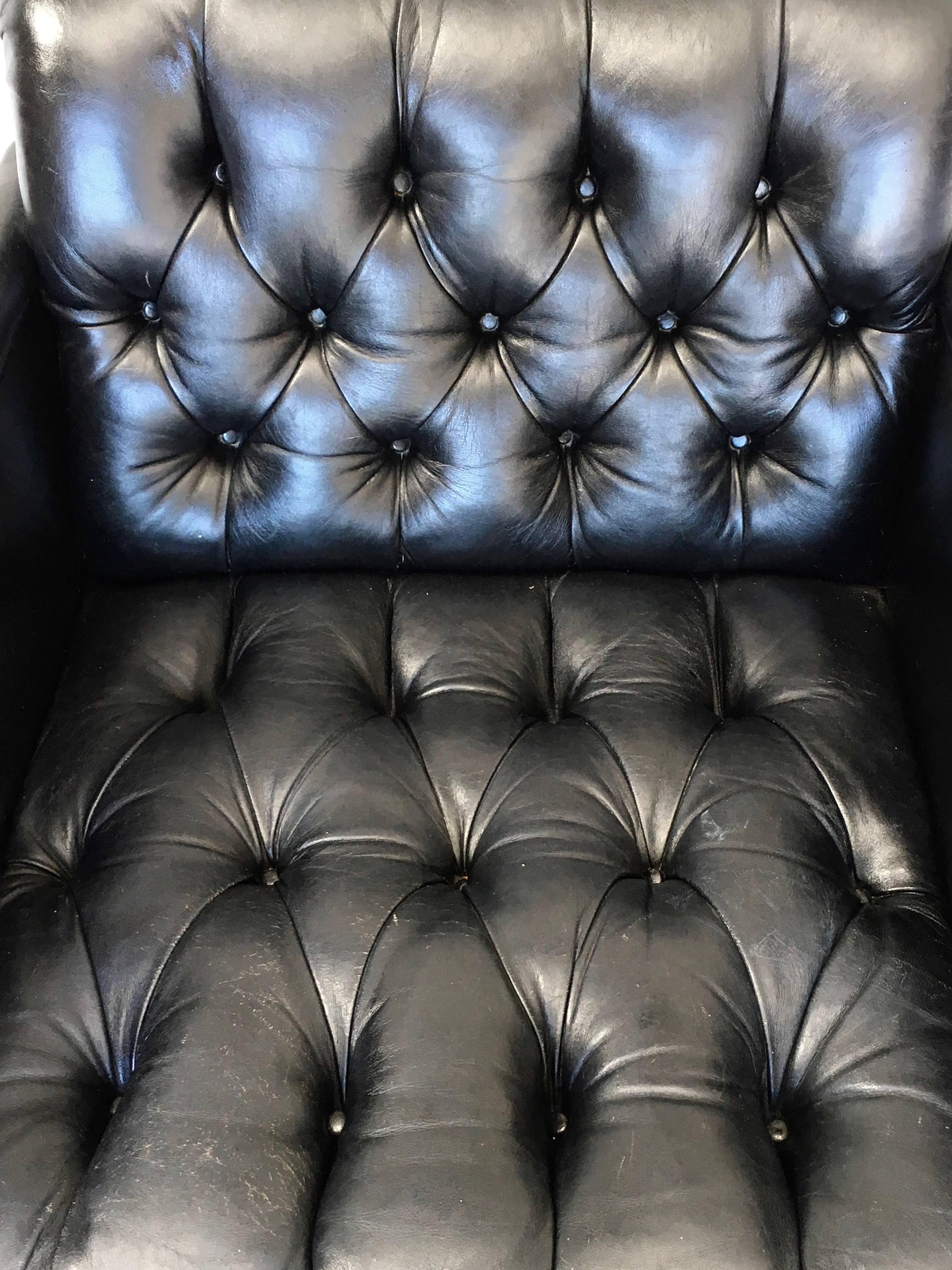 Art Deco Modernist Leather Club Chair